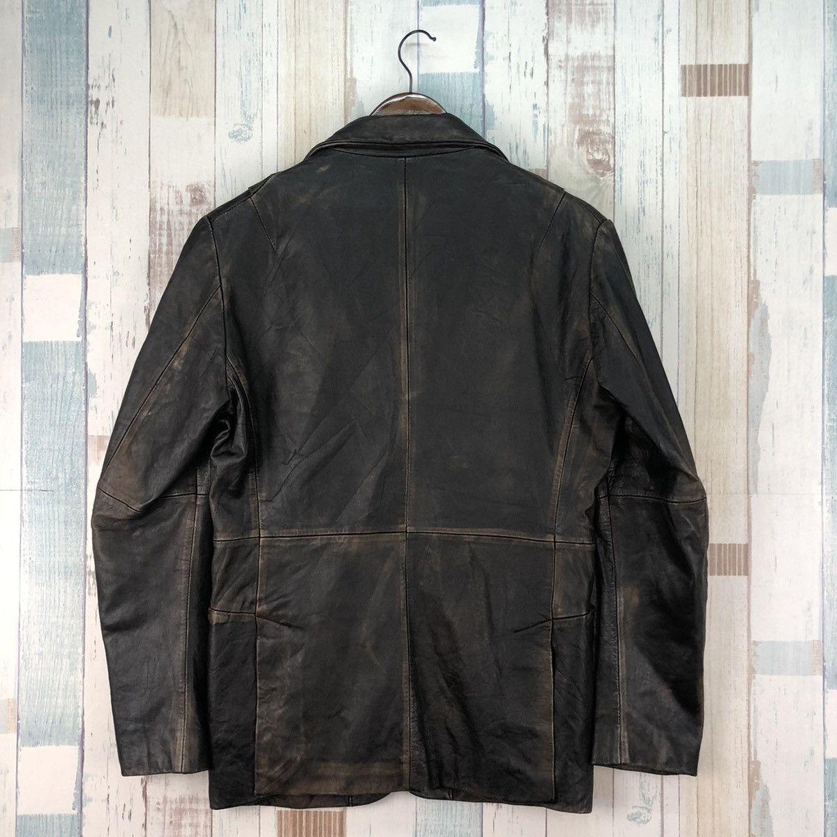 Genuine Leather Vintage Blazer Leather Jacket Rare Design Size US M / EU 48-50 / 2 - 2 Thumbnail
