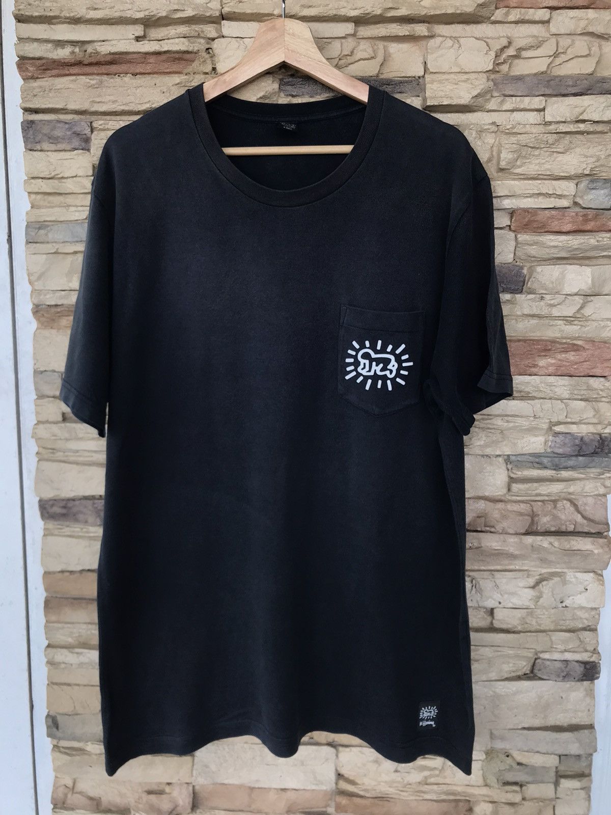 Keith Haring Rare Thrashed Keith Haring Pocket Tee Size US XL / EU 56 / 4 - 1 Thumbnail