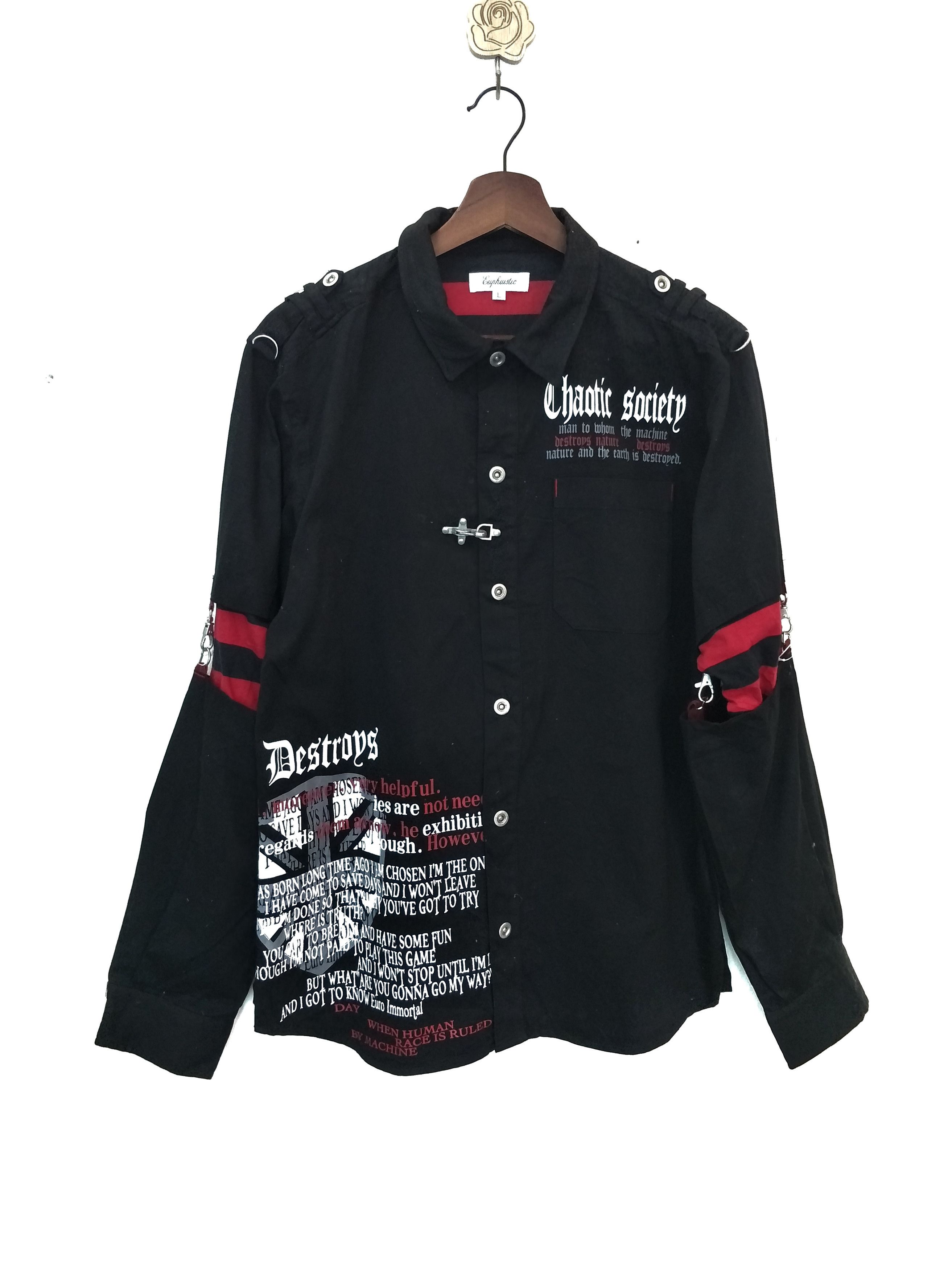 Japanese Brand Bondage Black Poem Shirt Chaos Destroy Inspired Punk Style Size US L / EU 52-54 / 3 - 1 Thumbnail