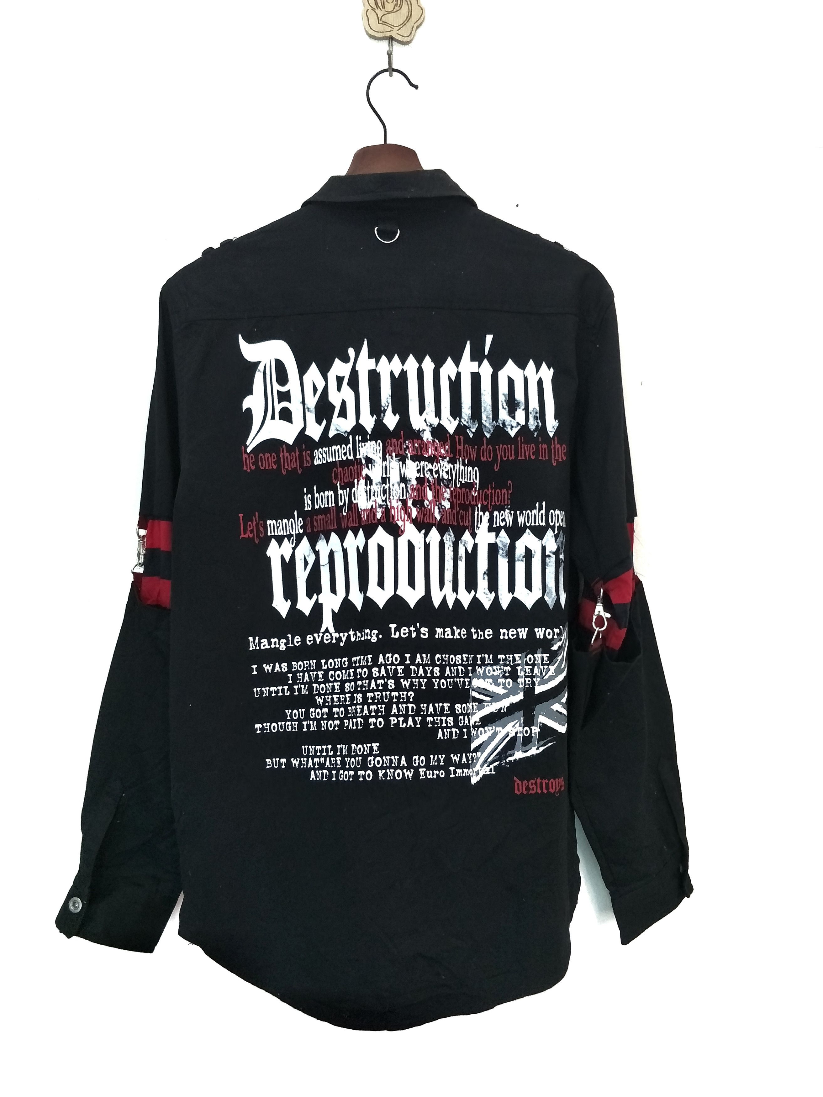 Japanese Brand Bondage Black Poem Shirt Chaos Destroy Inspired Punk Style Size US L / EU 52-54 / 3 - 2 Thumbnail