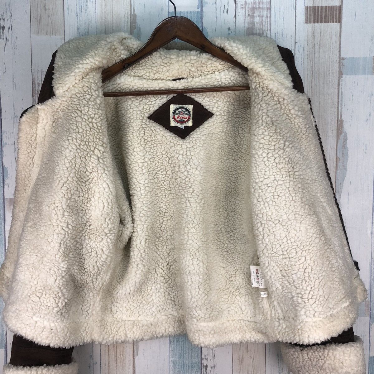 Vintage Vintage Keins Shearling Leather Jacket Size US L / EU 52-54 / 3 - 5 Thumbnail