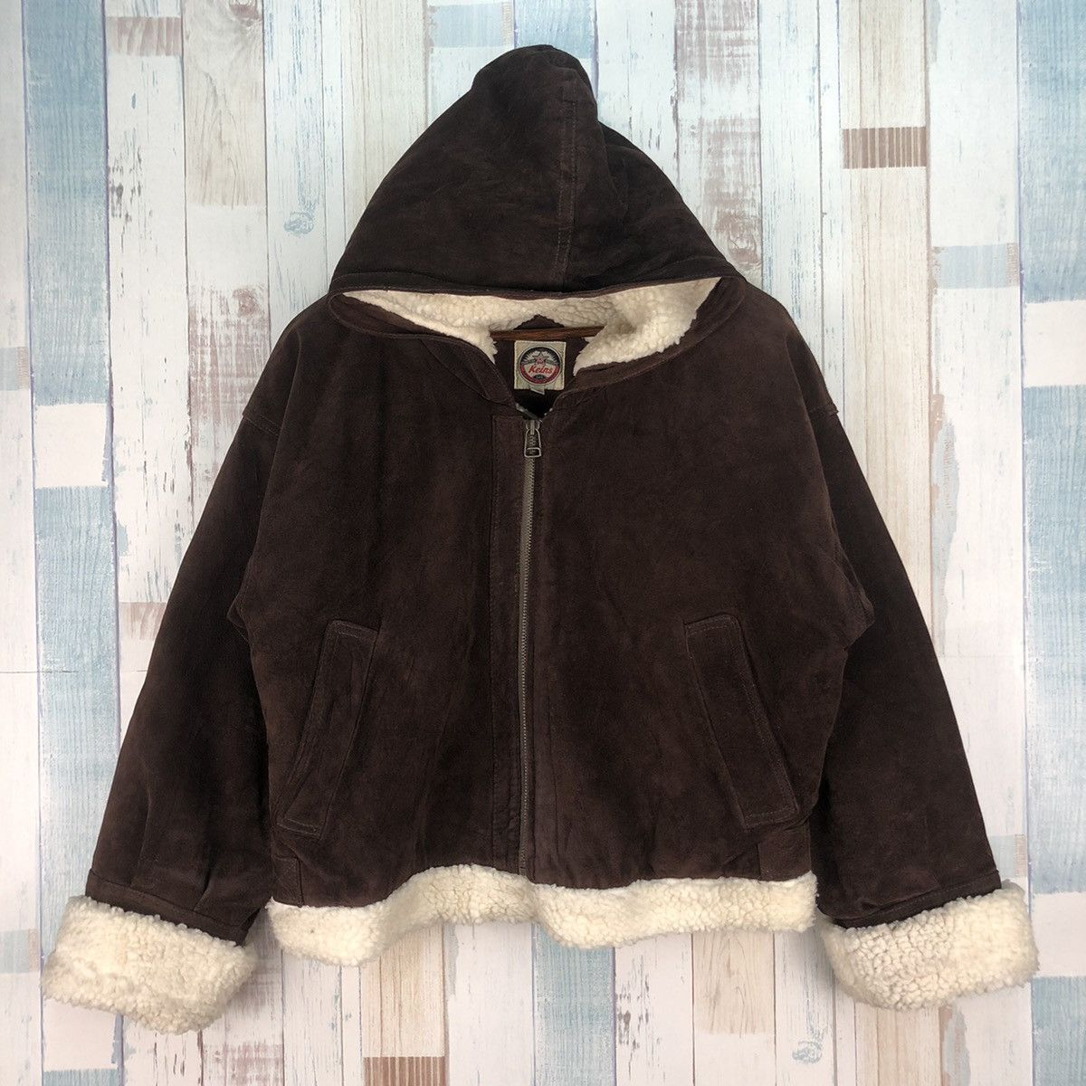 Vintage Vintage Keins Shearling Leather Jacket Size US L / EU 52-54 / 3 - 1 Thumbnail