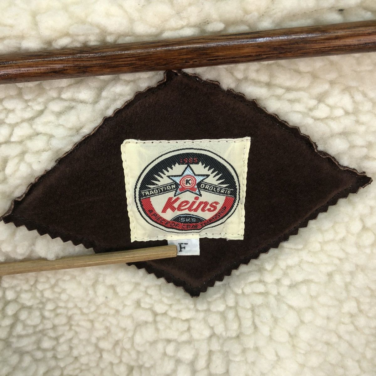 Vintage Vintage Keins Shearling Leather Jacket Size US L / EU 52-54 / 3 - 6 Thumbnail