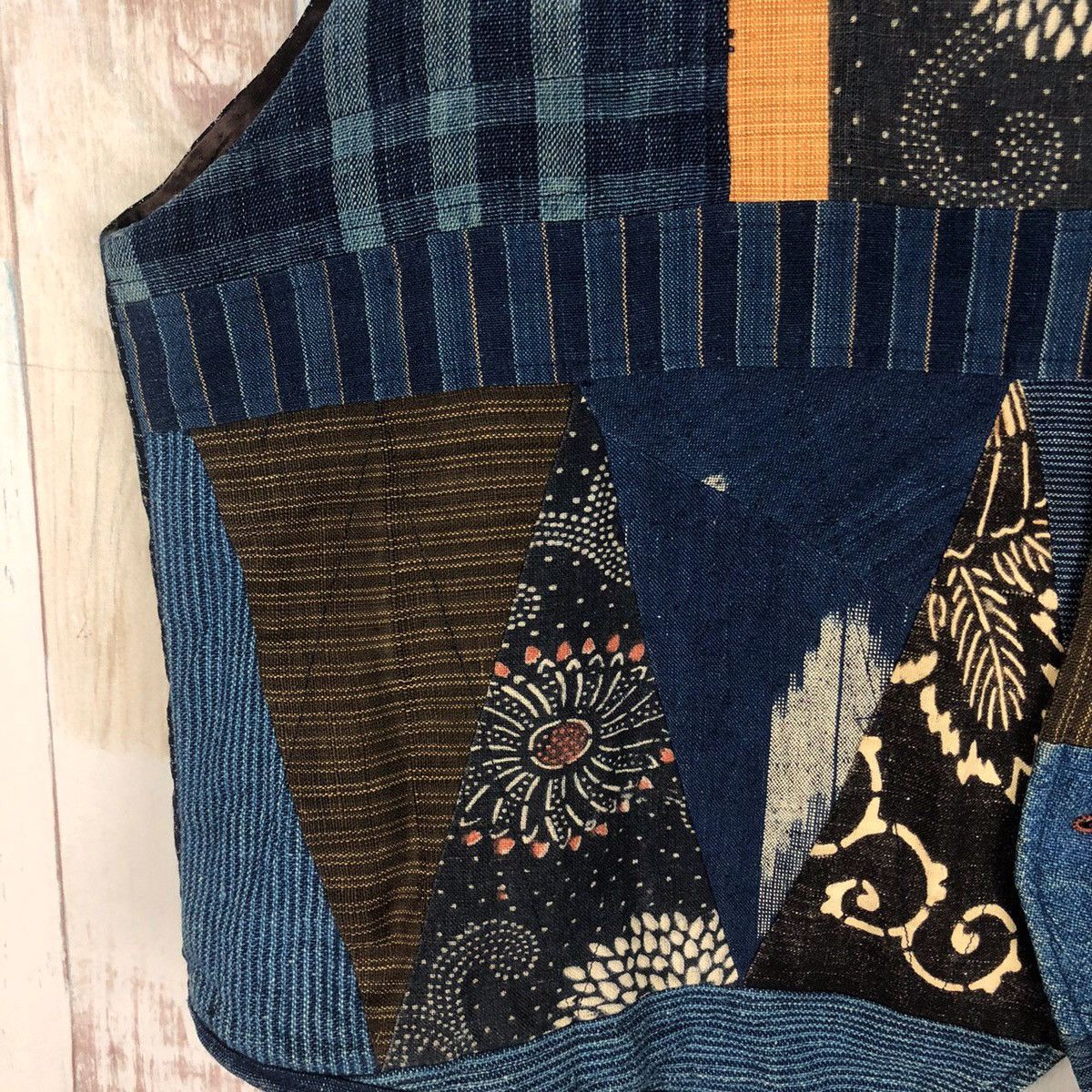 Indigo × Japanese Brand × Vintage Vintage Indigo Vest Patchwork Sashiko Boro Size US S / EU 44-46 / 1 - 5 Thumbnail