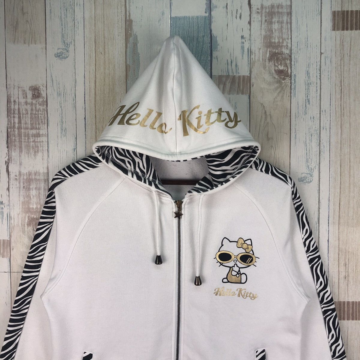 Cartoon Network × Vintage Vintage Hello Kitty Sanrio Japan Nice Design Hoodie Zipper Size US M / EU 48-50 / 2 - 4 Thumbnail
