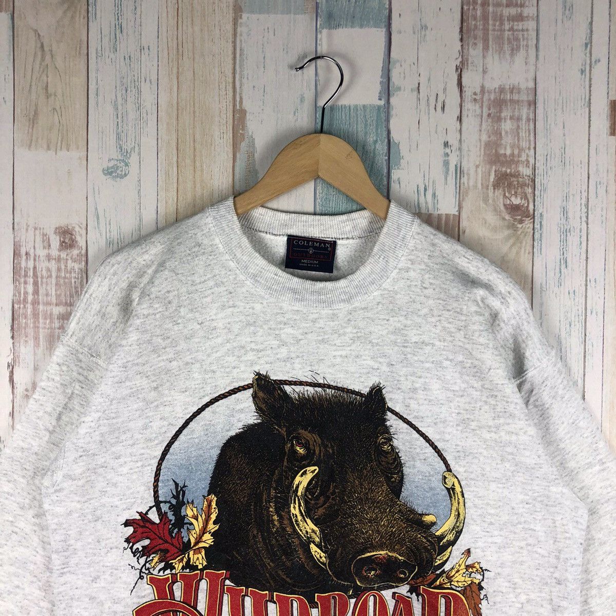 Coleman × Vintage Vintage Coleman Wildboar Lodge Sweatshirt Big Print Size US M / EU 48-50 / 2 - 2 Thumbnail