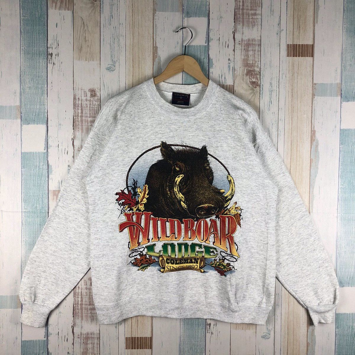 Coleman × Vintage Vintage Coleman Wildboar Lodge Sweatshirt Big Print Size US M / EU 48-50 / 2 - 1 Thumbnail