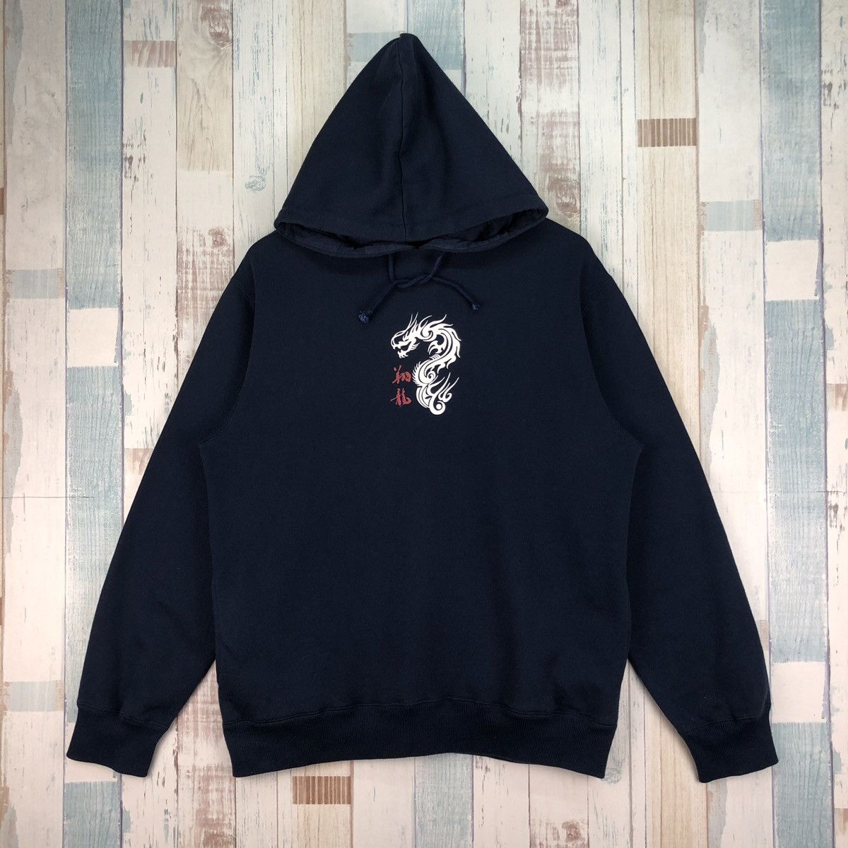 Japanese Brand × Vintage Vintage D.J Free Dragon Style Big Logo Hoodie Size US L / EU 52-54 / 3 - 2 Thumbnail
