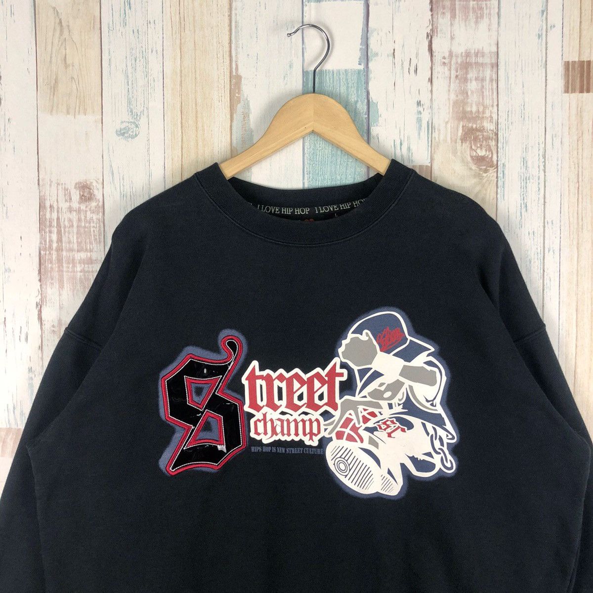 Japanese Brand × Vintage Vintage HipHop Sweatshirt Big Logo Size US L / EU 52-54 / 3 - 2 Thumbnail