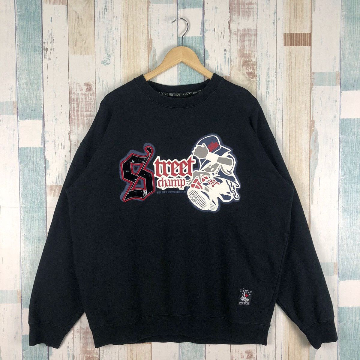 Japanese Brand × Vintage Vintage HipHop Sweatshirt Big Logo Size US L / EU 52-54 / 3 - 1 Thumbnail