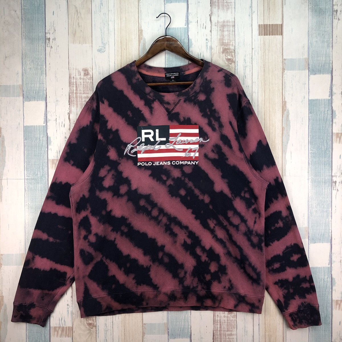 Polo Ralph Lauren × Vintage Vintage Polo Jeans Ralph Laurent Embroidery Logo Tye Dye Size US XL / EU 56 / 4 - 1 Thumbnail