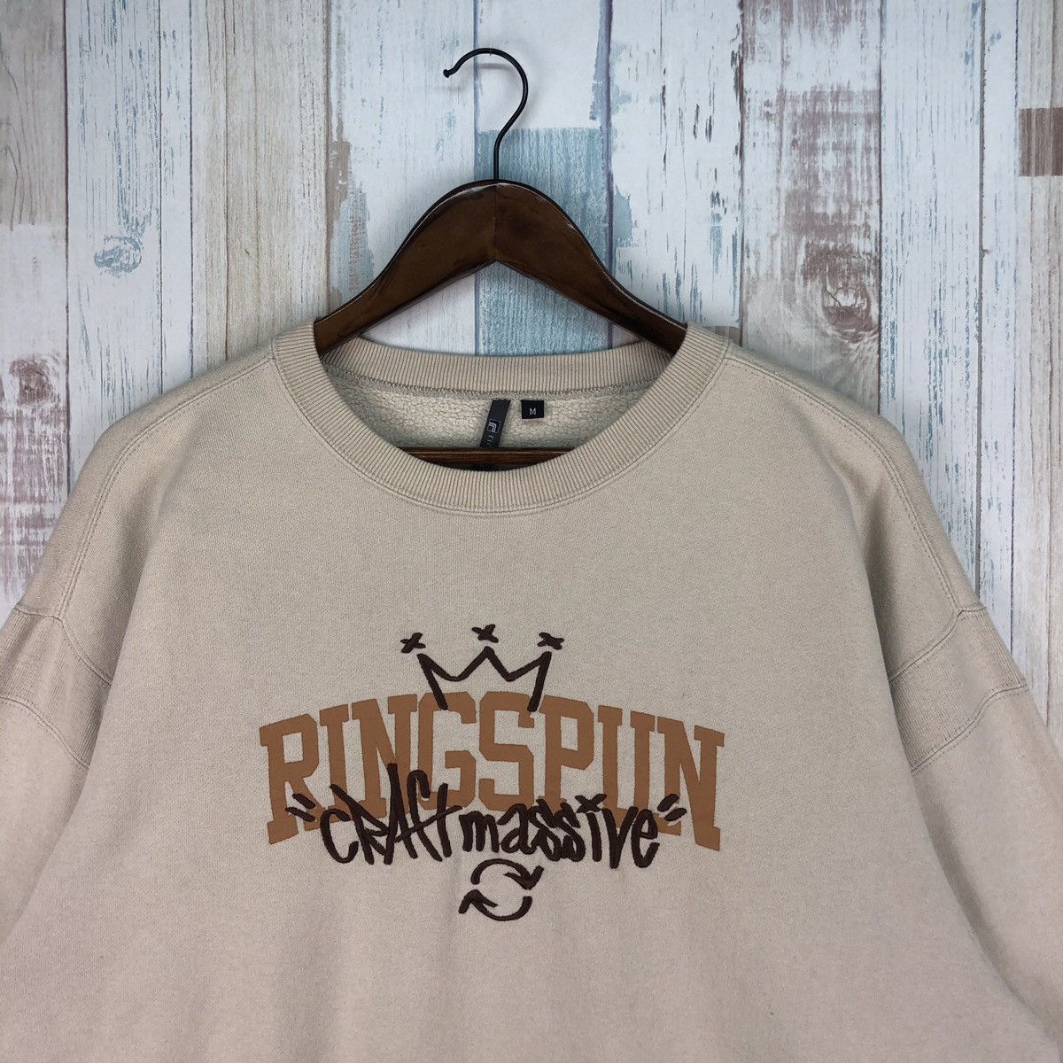 Ringspun × Vintage Vintage Ringspun Craft Massive Embroidery Logo Sweatshirt Size US M / EU 48-50 / 2 - 3 Thumbnail