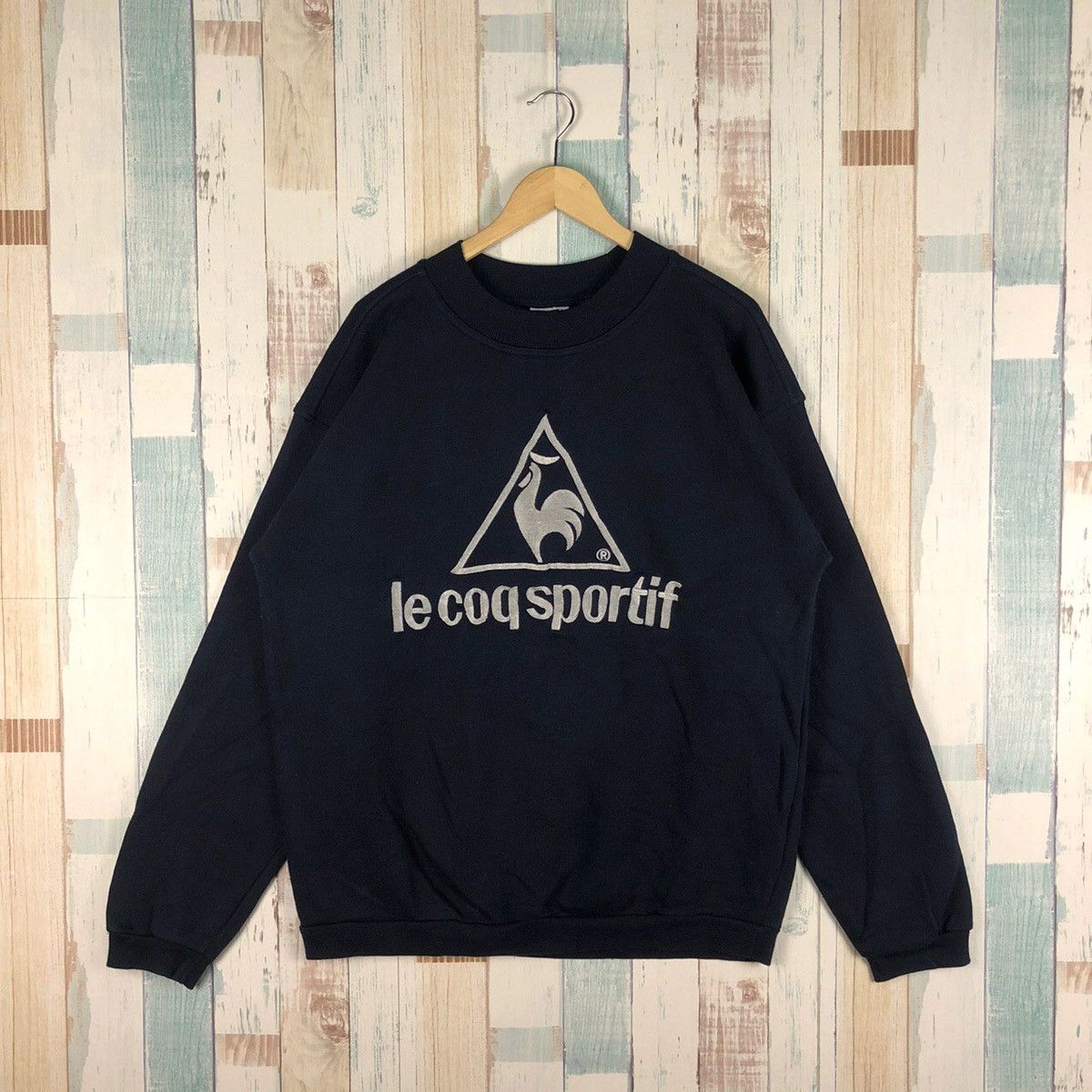 Le Coq Sportif × Vintage Vintage Le Coq Sportif Big Logo Embroidery Sweatshirt Size US XL / EU 56 / 4 - 1 Thumbnail