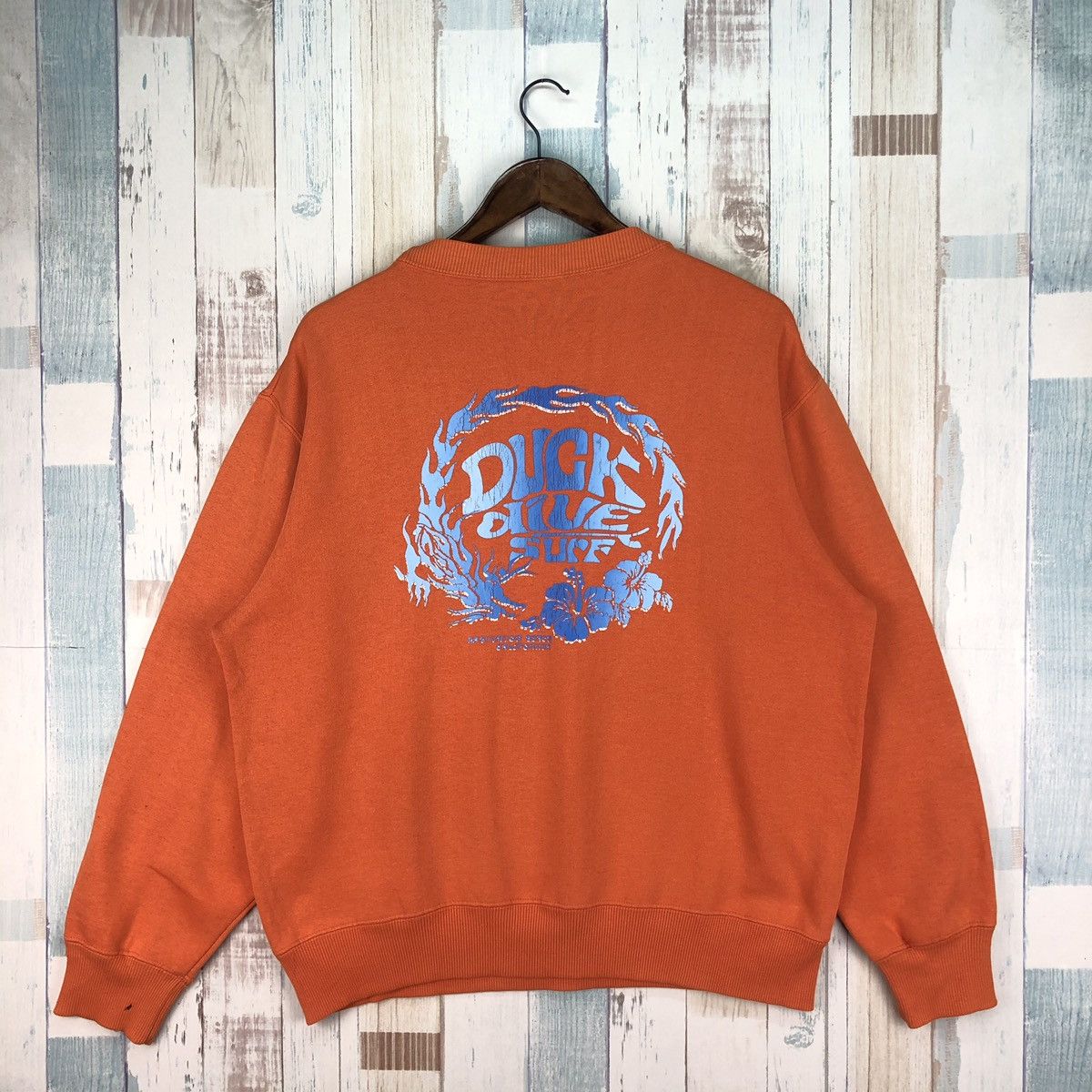 Japanese Brand × Vintage Vintage Duck Dive Surf Sweatshirt Big Logo Size US L / EU 52-54 / 3 - 1 Thumbnail
