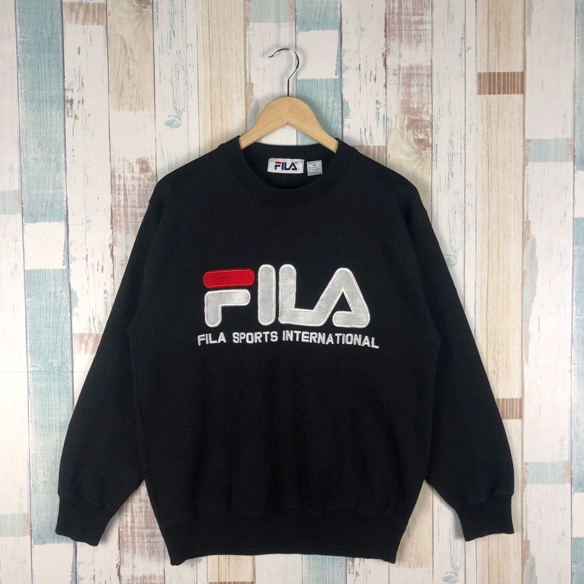 Fila × Vintage Vintage Fila Sweatshirt Big Logo Embroidered Size US M / EU 48-50 / 2 - 1 Thumbnail
