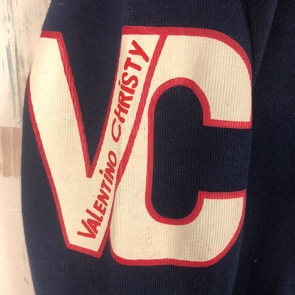 Valentino × Vintage Vintage Valentino Christy Sport Paris Sweatshirt Big Logo Size US M / EU 48-50 / 2 - 8 Thumbnail
