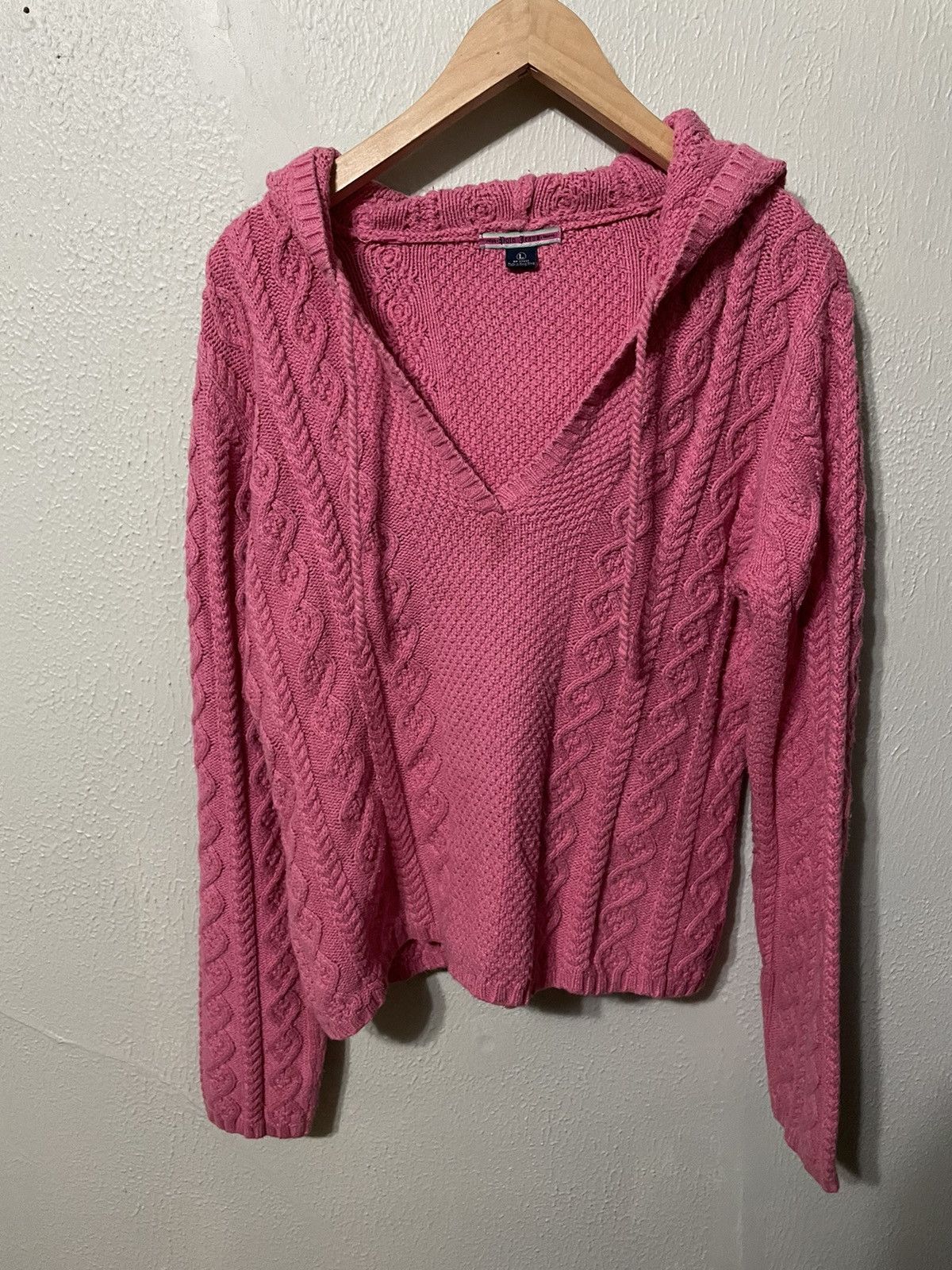 Polo Ralph Lauren × Vintage Vintage Polo Ralph Lauren Cable Lnit Hoodie Size US M / EU 48-50 / 2 - 1 Thumbnail