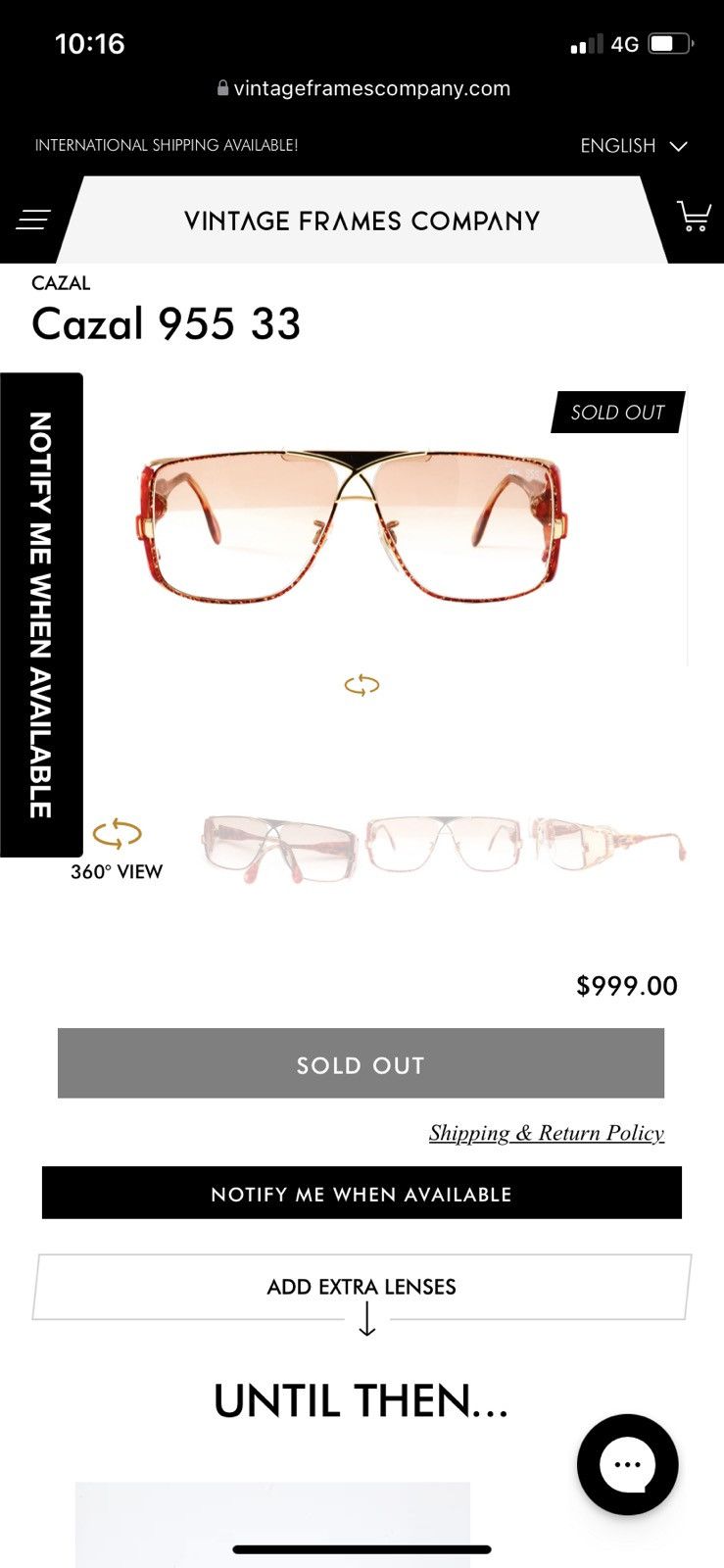 Cazal × Vintage GRAILED! Vtg NOS 955 33 Cazal Aviator Sunglasses Size ONE SIZE - 13 Thumbnail