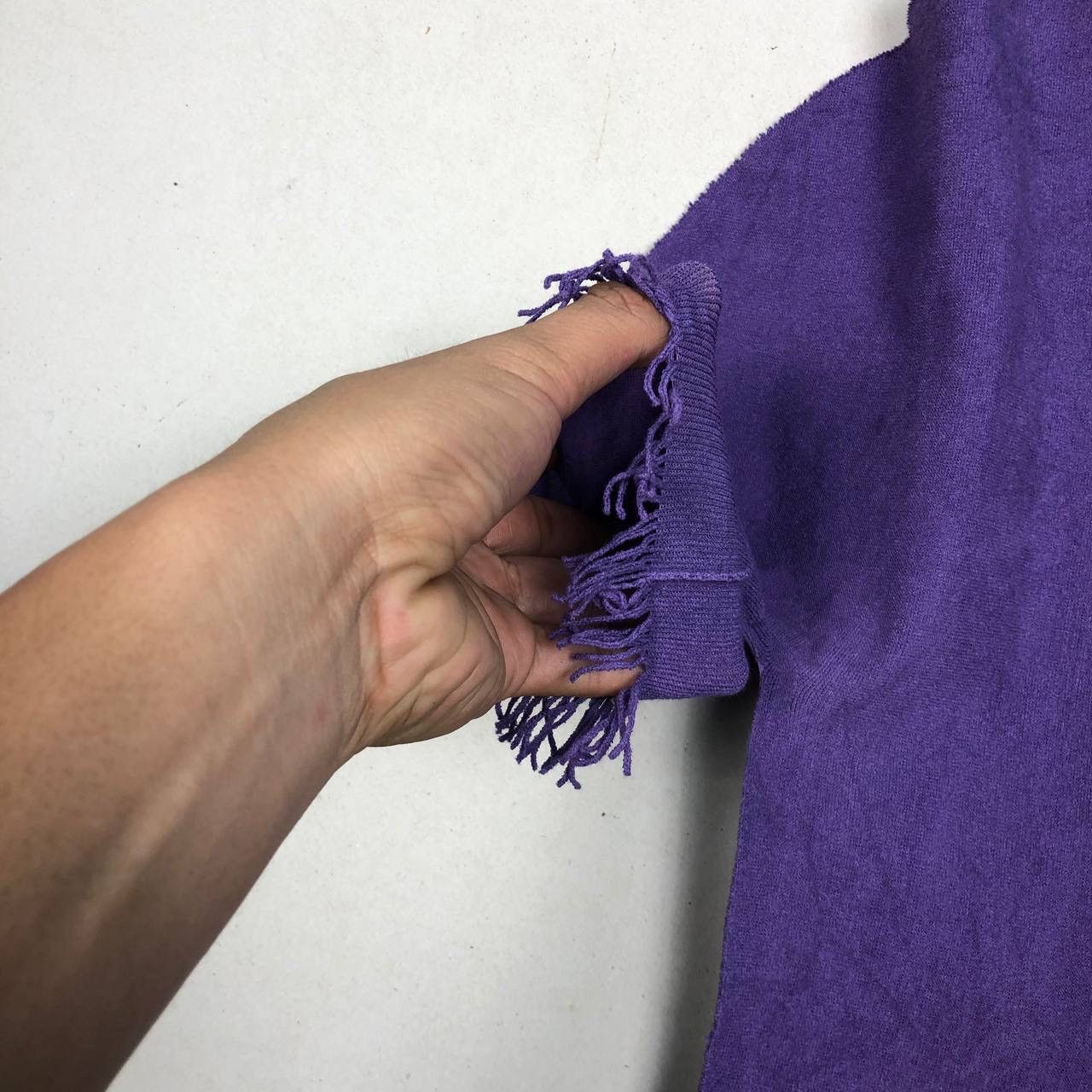 Issey Miyake Issey Miyake A-POC Vintage Fringe Turtleneck Top Purple M Size M / US 6-8 / IT 42-44 - 6 Thumbnail