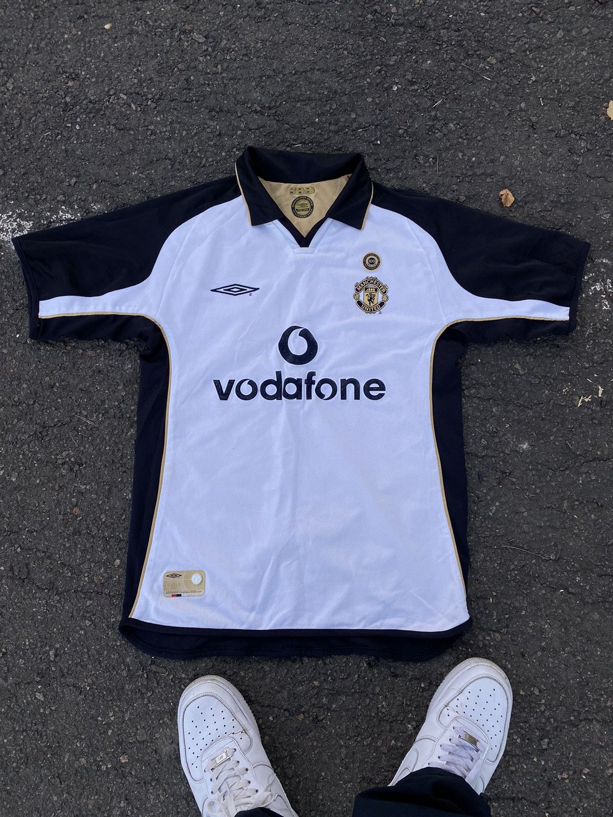 Maillot Réversible Umbro Manchester United 100ème Anniversaire 2001/2002 - Taille M, Occasion