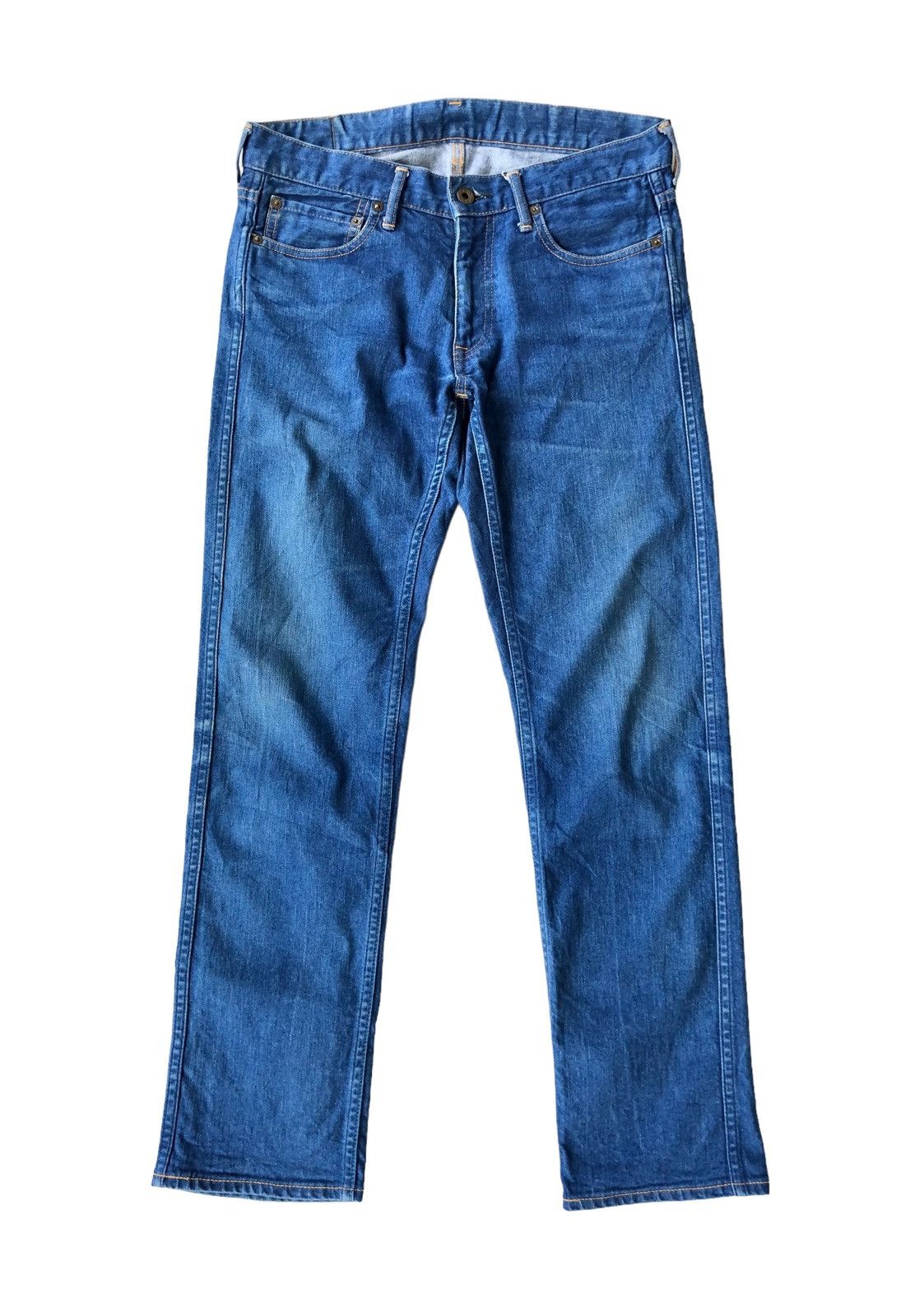 Indigo GRAIL🔥Japan Blue Jeans Indigo Regular Cut Crafted Denim Size US 31 - 3 Thumbnail