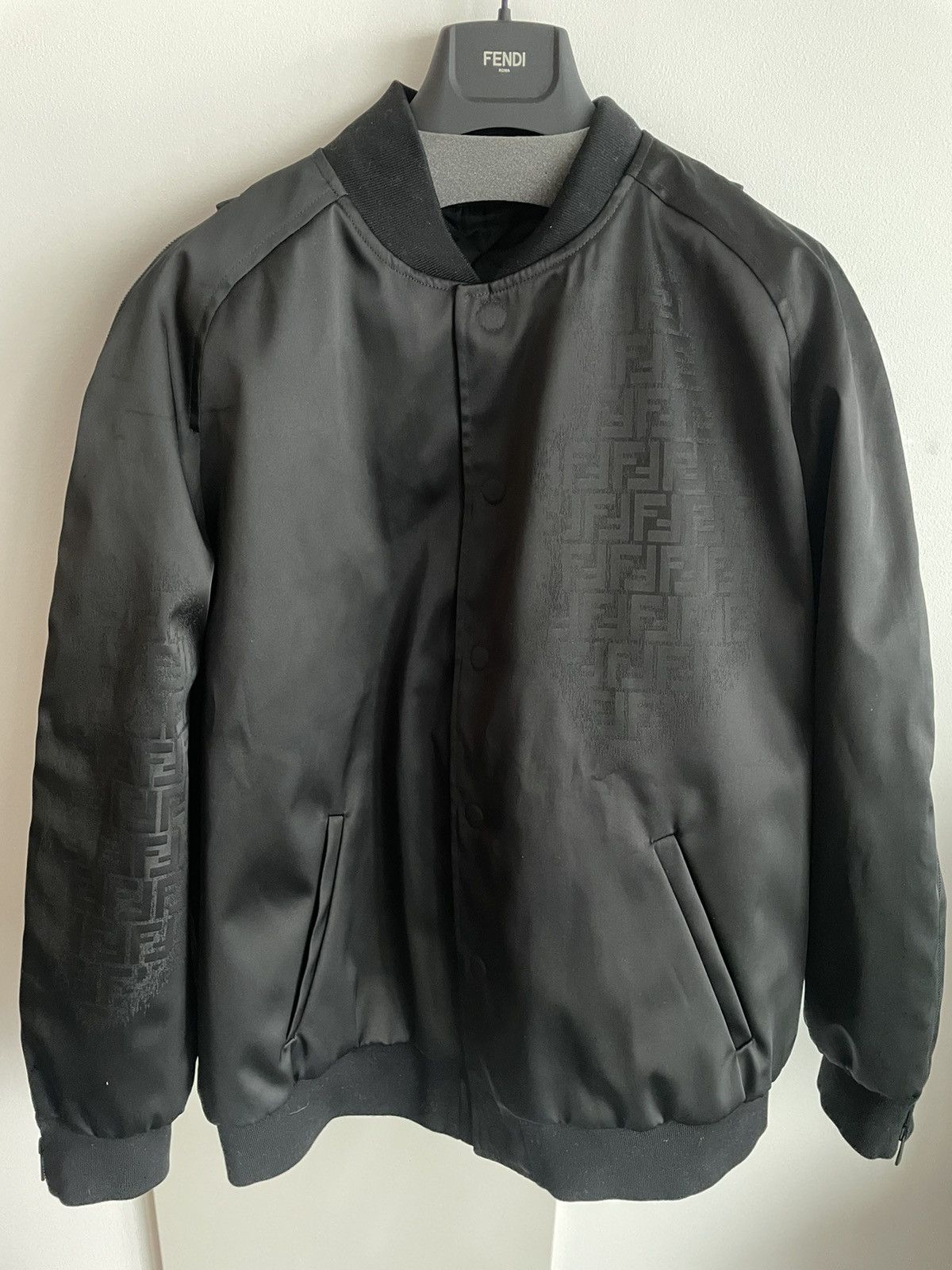 Fendi $3K Value Fendi FF Monogram Bomber Jacket Super Runway Size US L / EU 52-54 / 3 - 24 Thumbnail
