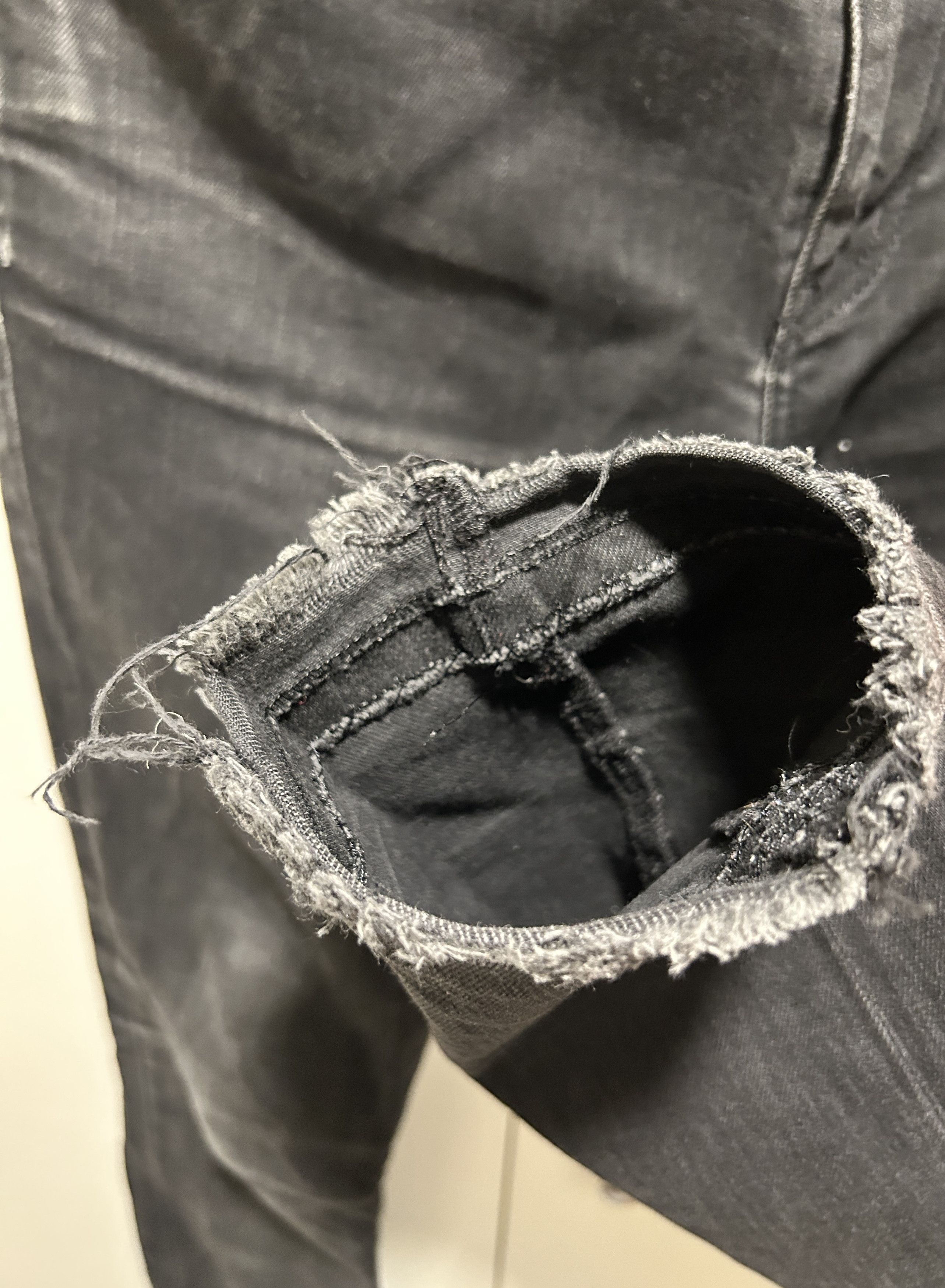 Hedi Slimane SAINT LAURENT Paris SLP D01 Raw Hem Denim Black Jeans Size US 32 / EU 48 - 5 Thumbnail