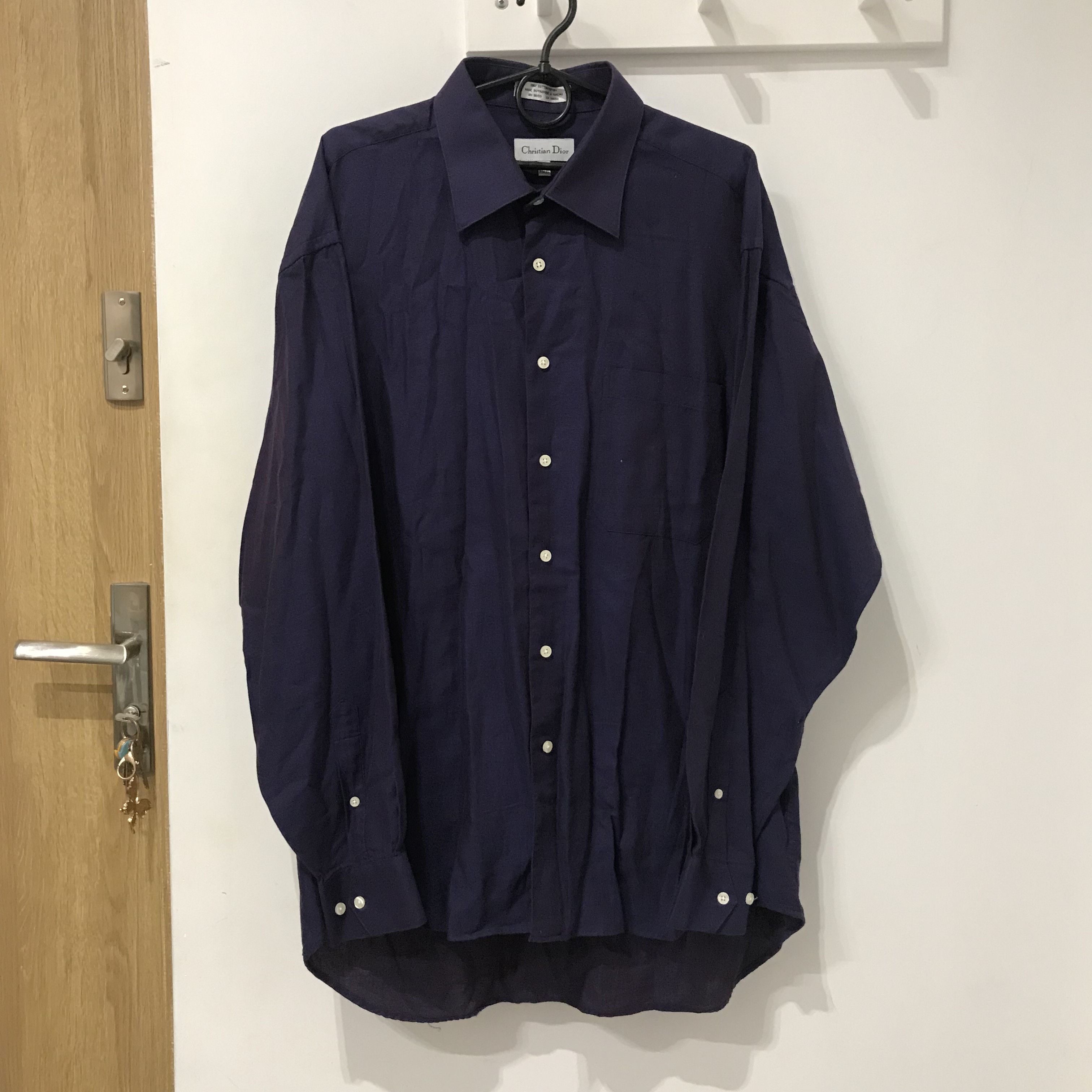 Dior Christian Dior cotton shirt purple Size US L / EU 52-54 / 3 - 1 Thumbnail