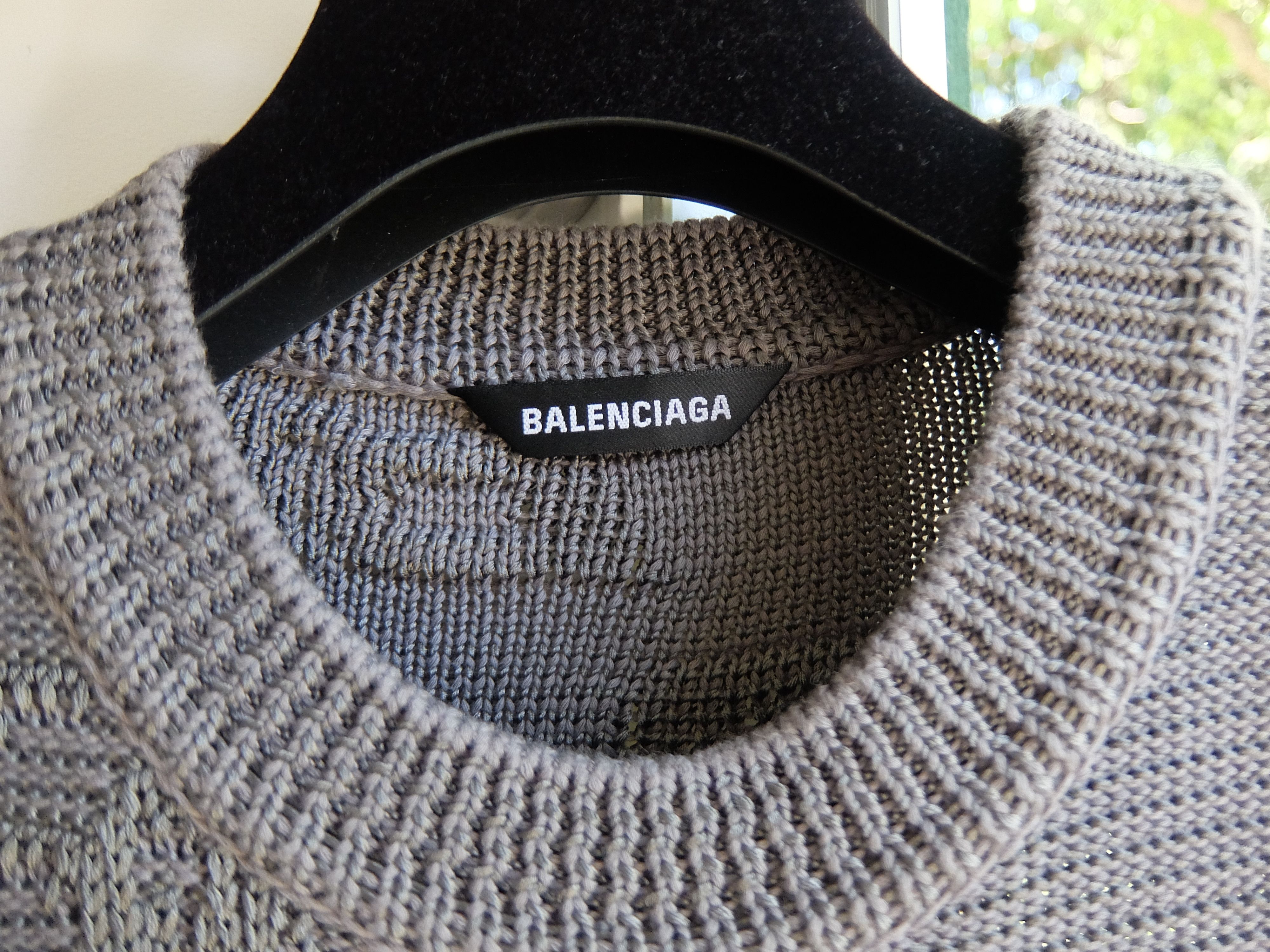 Balenciaga Balenciaga Sweater L grey monogram knit bb logo Size US L / EU 52-54 / 3 - 5 Thumbnail