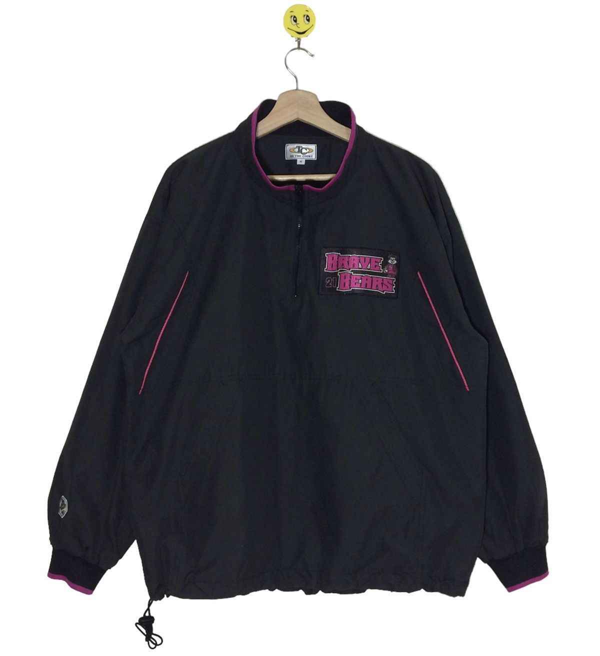 NBA × Vintage Vintage BRAVE BEARS embroidery Half Zipper Nylon Windbreaker Size US L / EU 52-54 / 3 - 1 Thumbnail