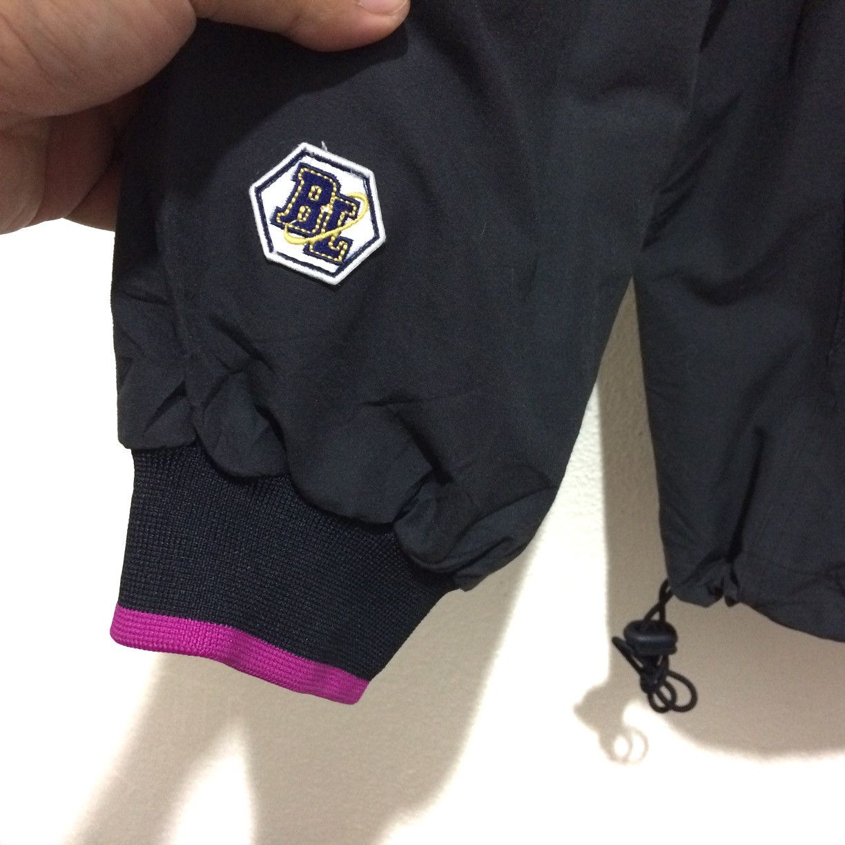 NBA × Vintage Vintage BRAVE BEARS embroidery Half Zipper Nylon Windbreaker Size US L / EU 52-54 / 3 - 3 Thumbnail