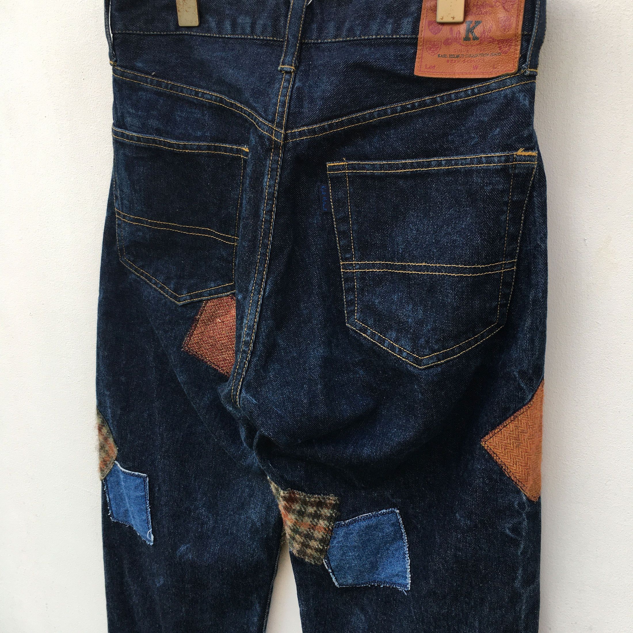 Japanese Brand Karl Helmut Collection Patchwork Patch Art Craft Size US 29 - 6 Thumbnail