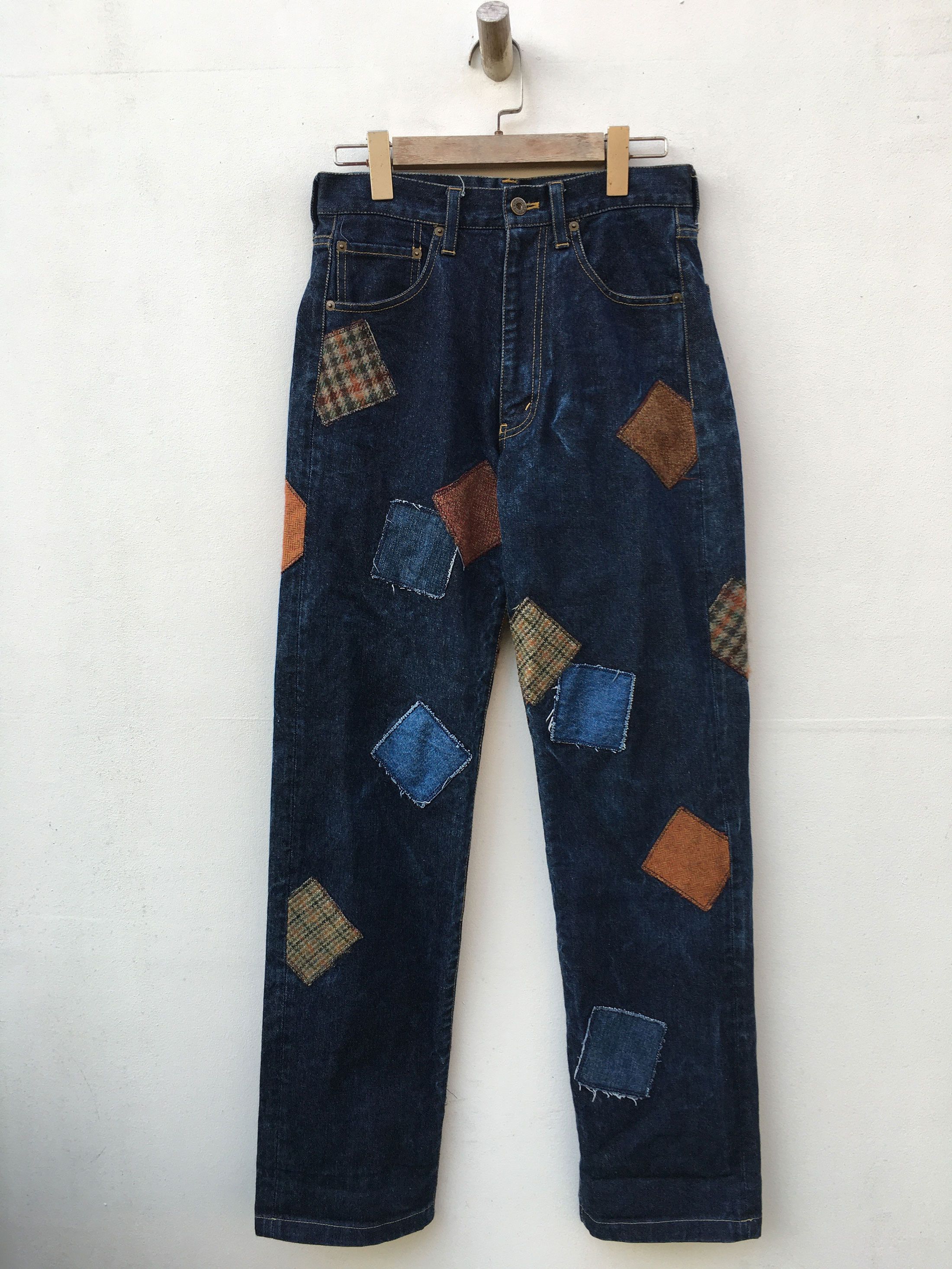 Japanese Brand Karl Helmut Collection Patchwork Patch Art Craft Size US 29 - 1 Thumbnail