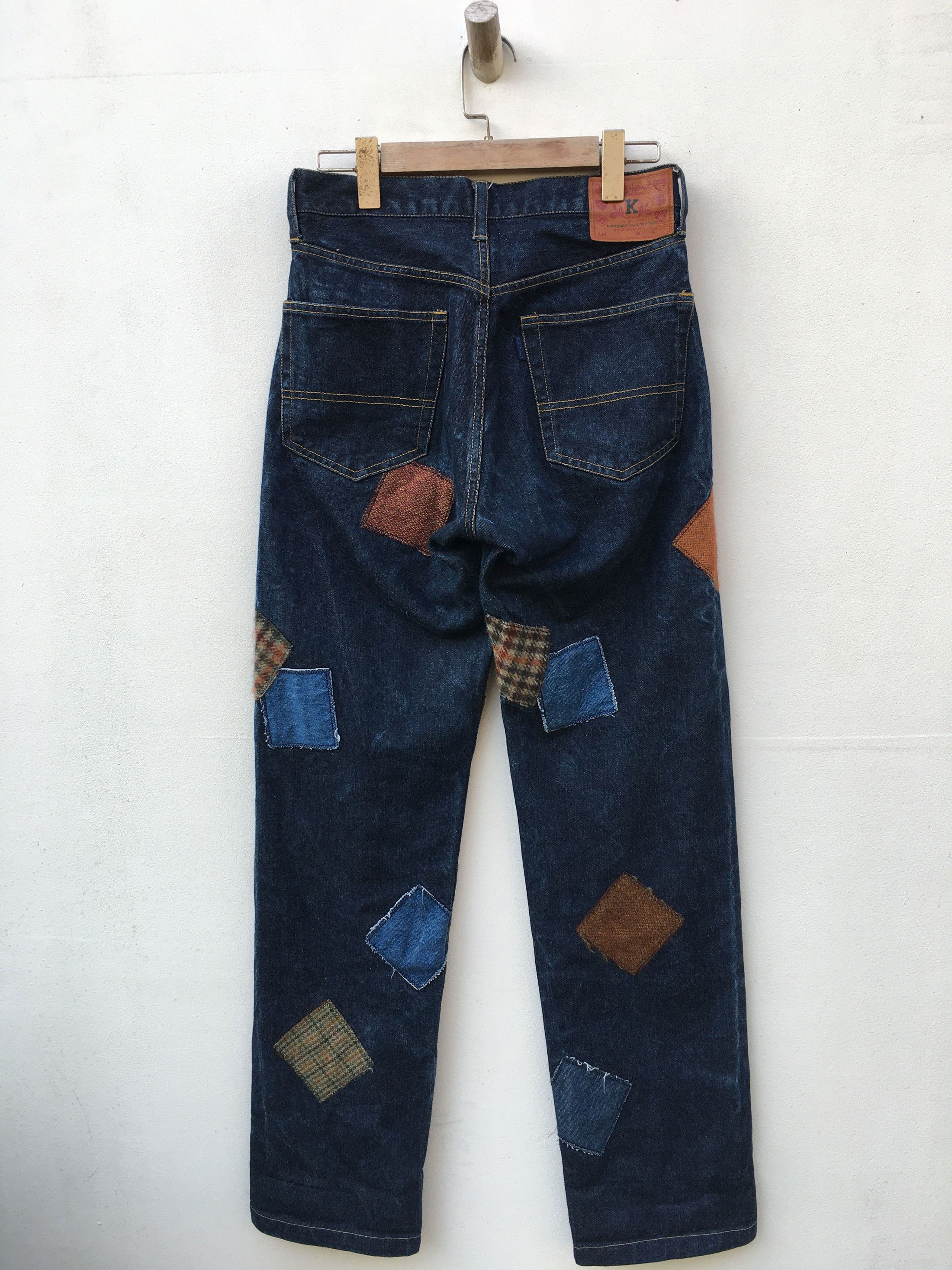 Japanese Brand Karl Helmut Collection Patchwork Patch Art Craft Size US 29 - 5 Thumbnail