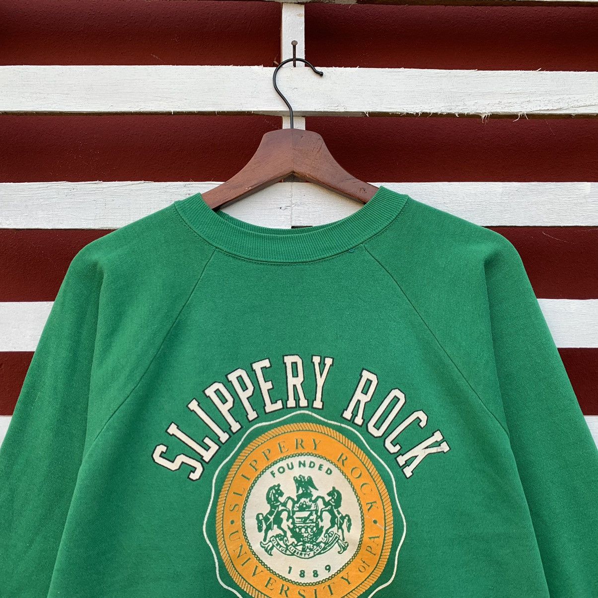 Logo 7 × Vintage Vintage 1990s LOGO 7 Slippery Rock University Crewneck Size US M / EU 48-50 / 2 - 5 Thumbnail