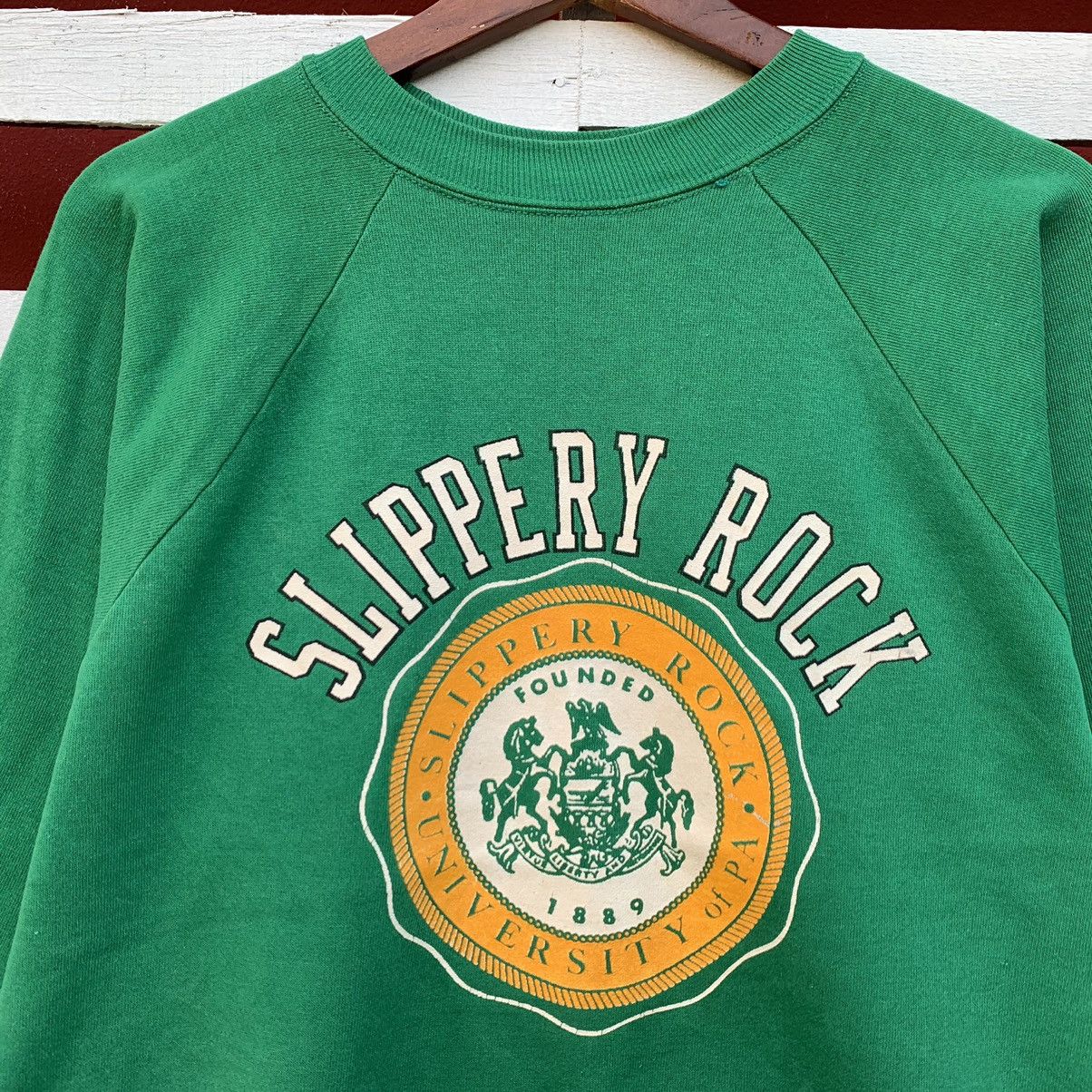Logo 7 × Vintage Vintage 1990s LOGO 7 Slippery Rock University Crewneck Size US M / EU 48-50 / 2 - 6 Thumbnail
