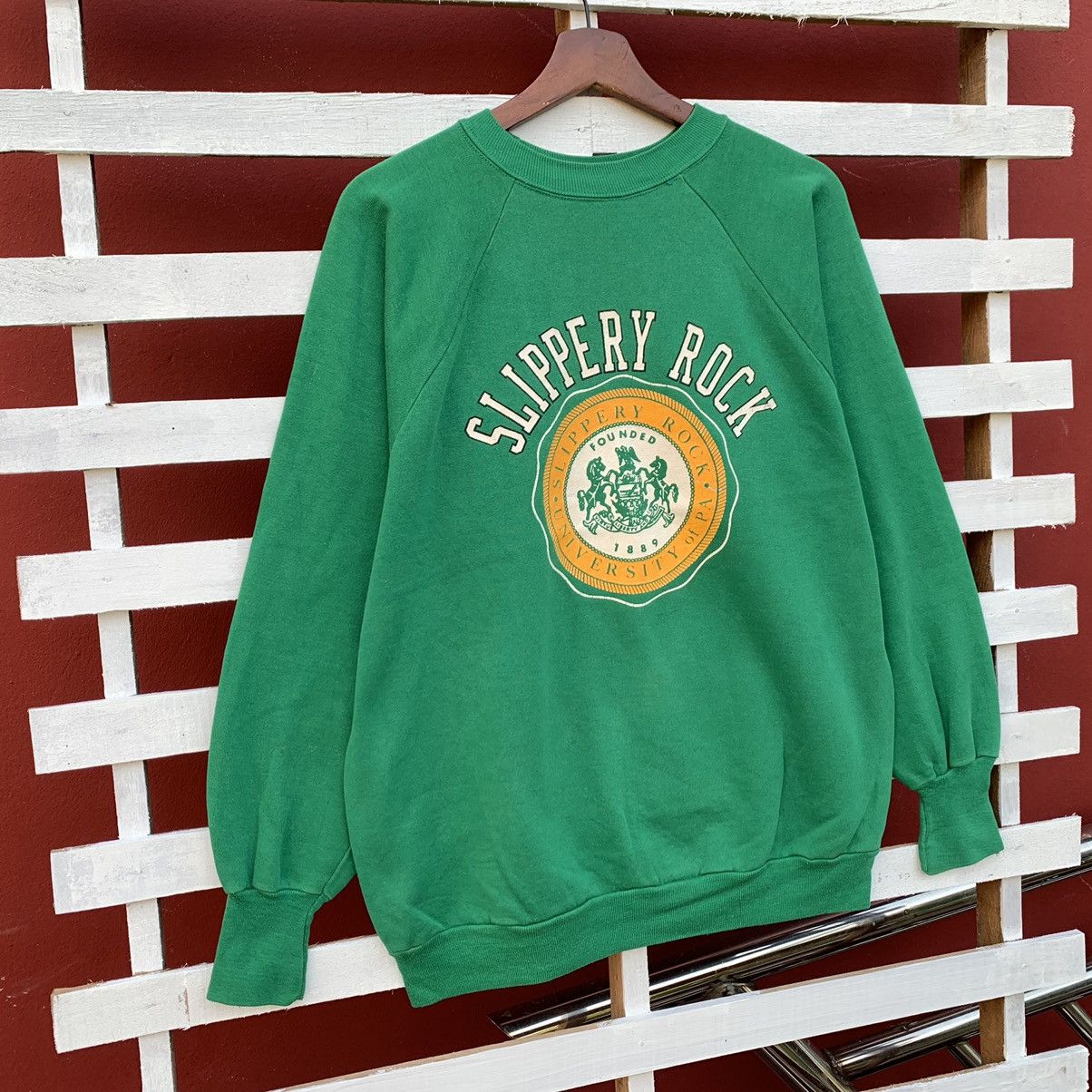Logo 7 × Vintage Vintage 1990s LOGO 7 Slippery Rock University Crewneck Size US M / EU 48-50 / 2 - 3 Thumbnail