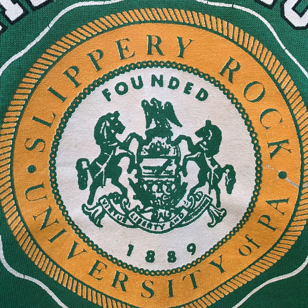 Logo 7 × Vintage Vintage 1990s LOGO 7 Slippery Rock University Crewneck Size L / US 10 / IT 46 - 8 Thumbnail