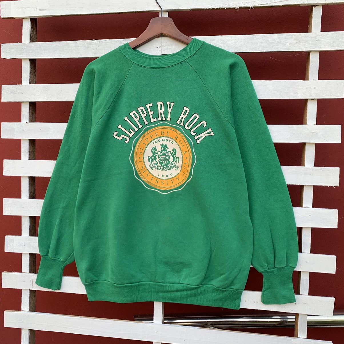 Logo 7 × Vintage Vintage 1990s LOGO 7 Slippery Rock University Crewneck Size US M / EU 48-50 / 2 - 4 Thumbnail