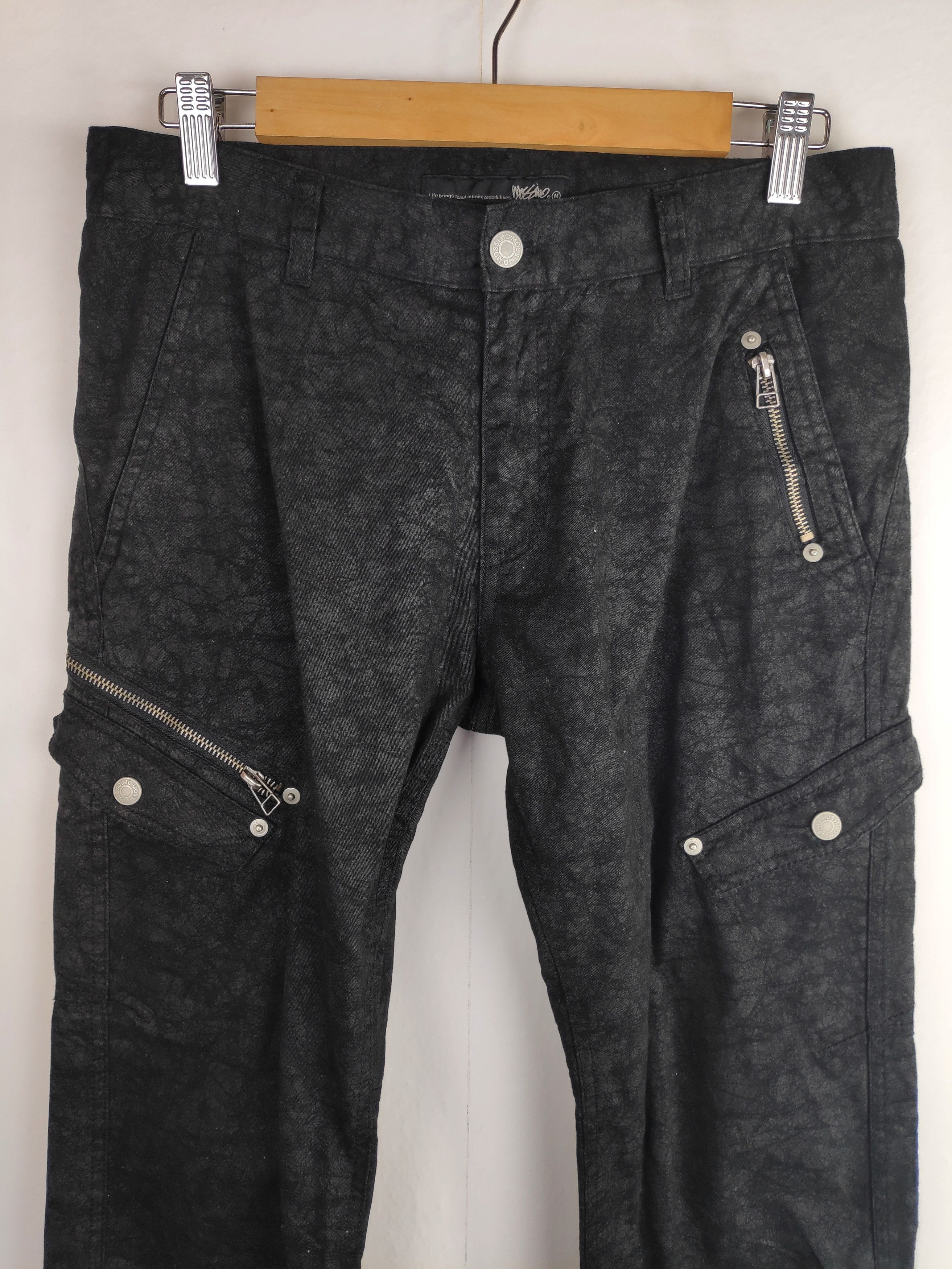 Designer × Japanese Brand Mossimo Jeans Zipper Punk Design Multi Pocket Black Cargo Size US 30 / EU 46 - 3 Thumbnail