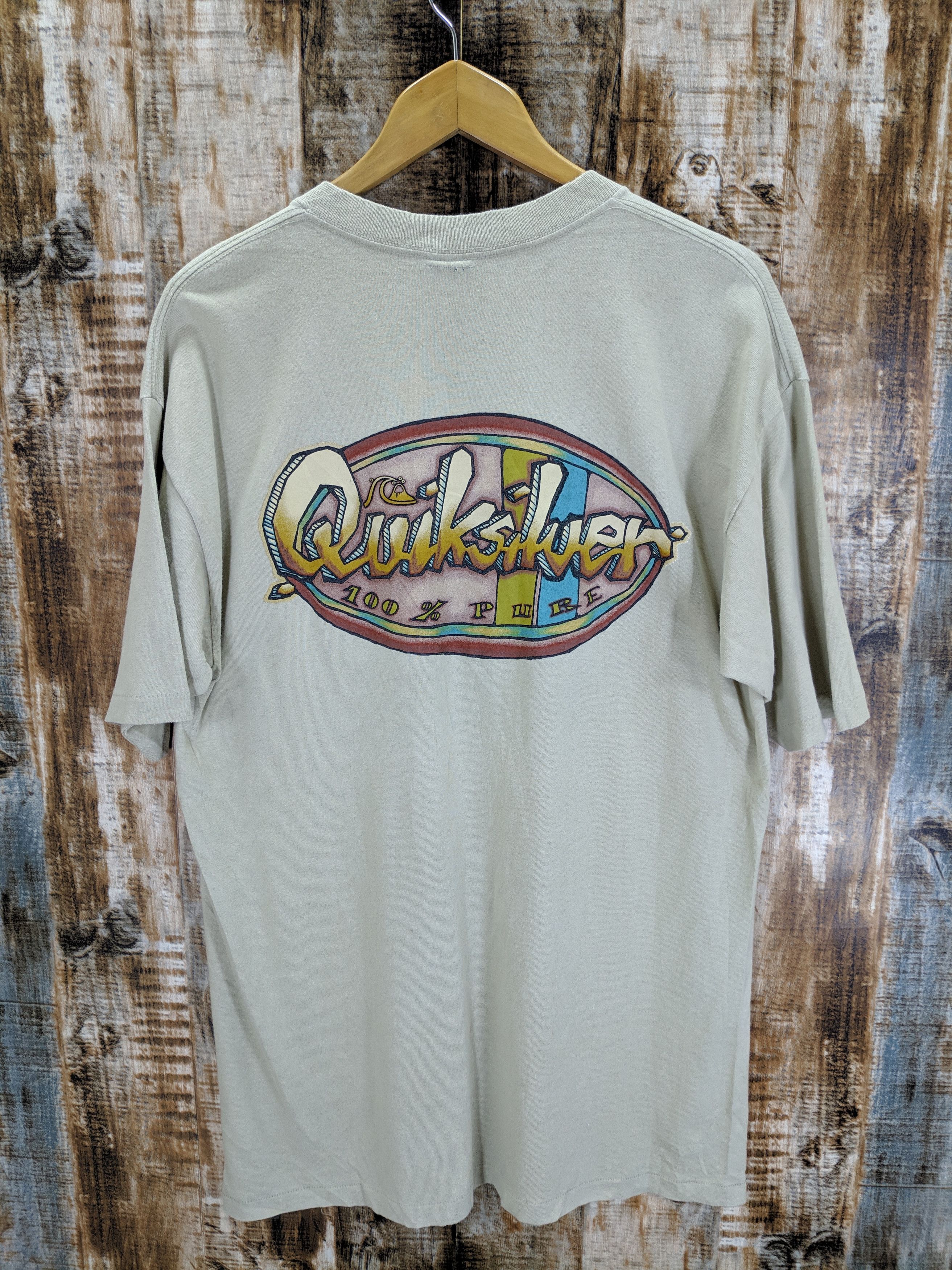 Quicksilver Big Logo Spell Out Sweatshirt Surfing Style