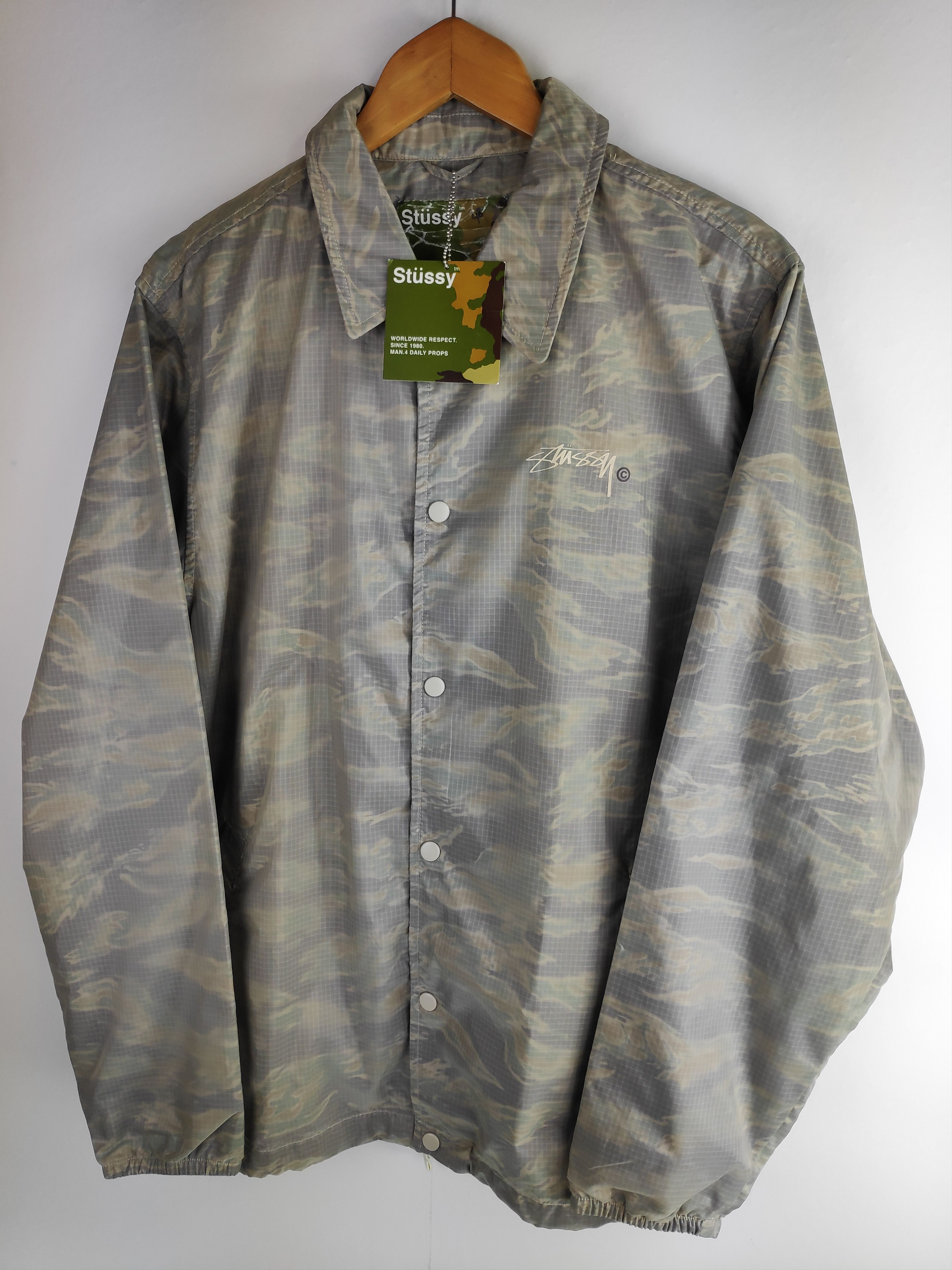 Stussy Stussy Coach Stussy Tiger Stripes jacket Snap Button USA Size US M / EU 48-50 / 2 - 2 Thumbnail