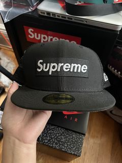 Supreme supreme box logo mesh back new era   Grailed