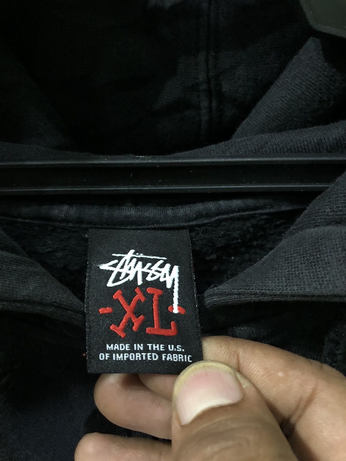 Stussy Stussy Big Logo Distressed Hoodie Size US XL / EU 56 / 4 - 4 Thumbnail