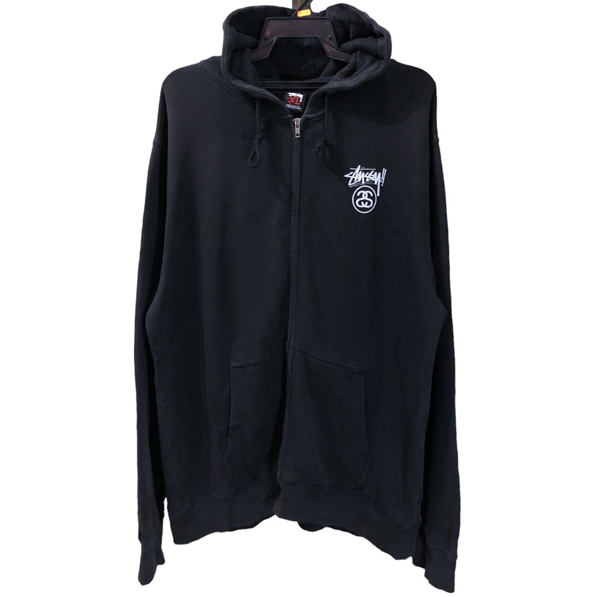 Stussy Stussy Big Logo Distressed Hoodie Size US XL / EU 56 / 4 - 2 Thumbnail