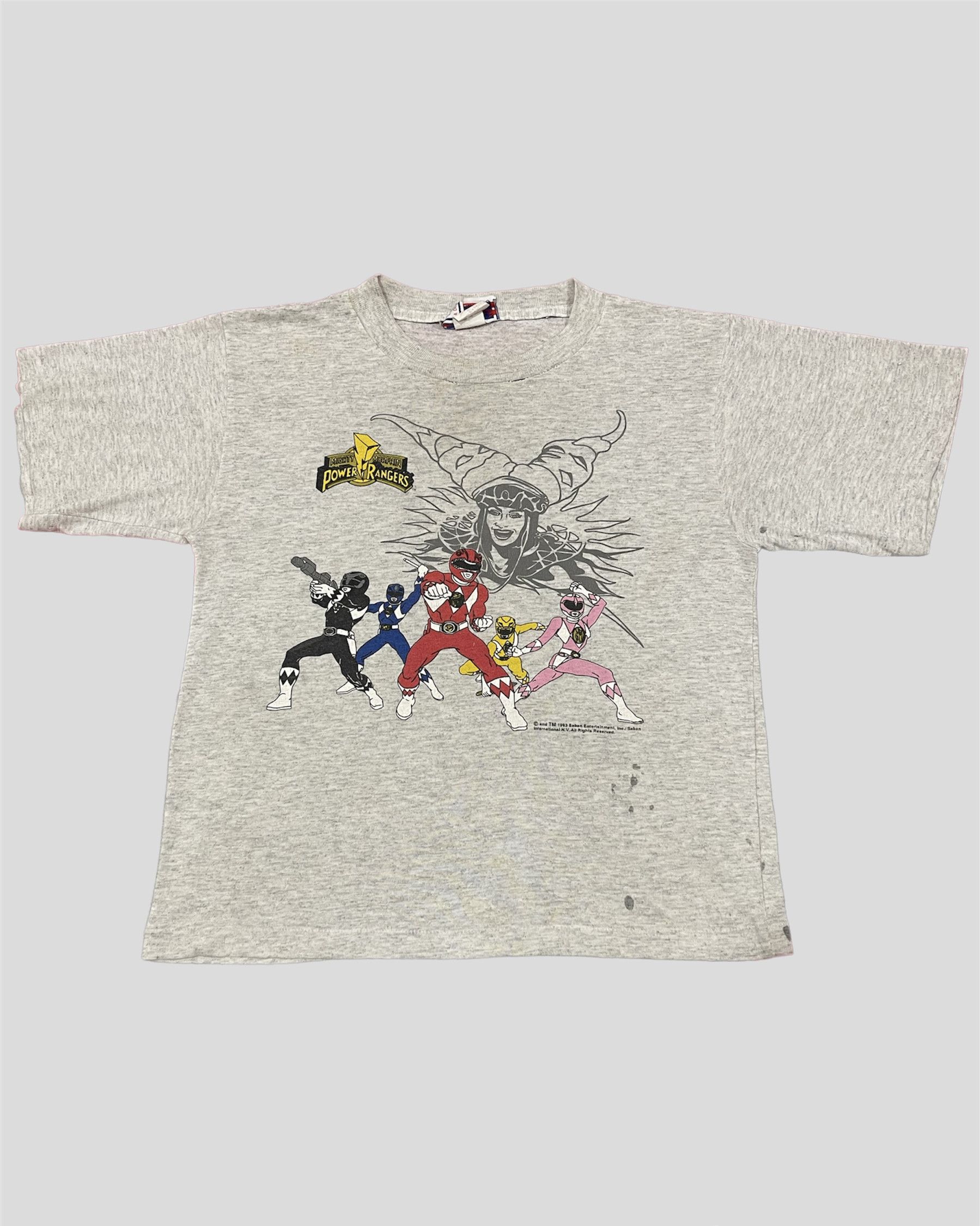 Power Rangers Promo Team Legend Cropped Vintage 1993 Tee