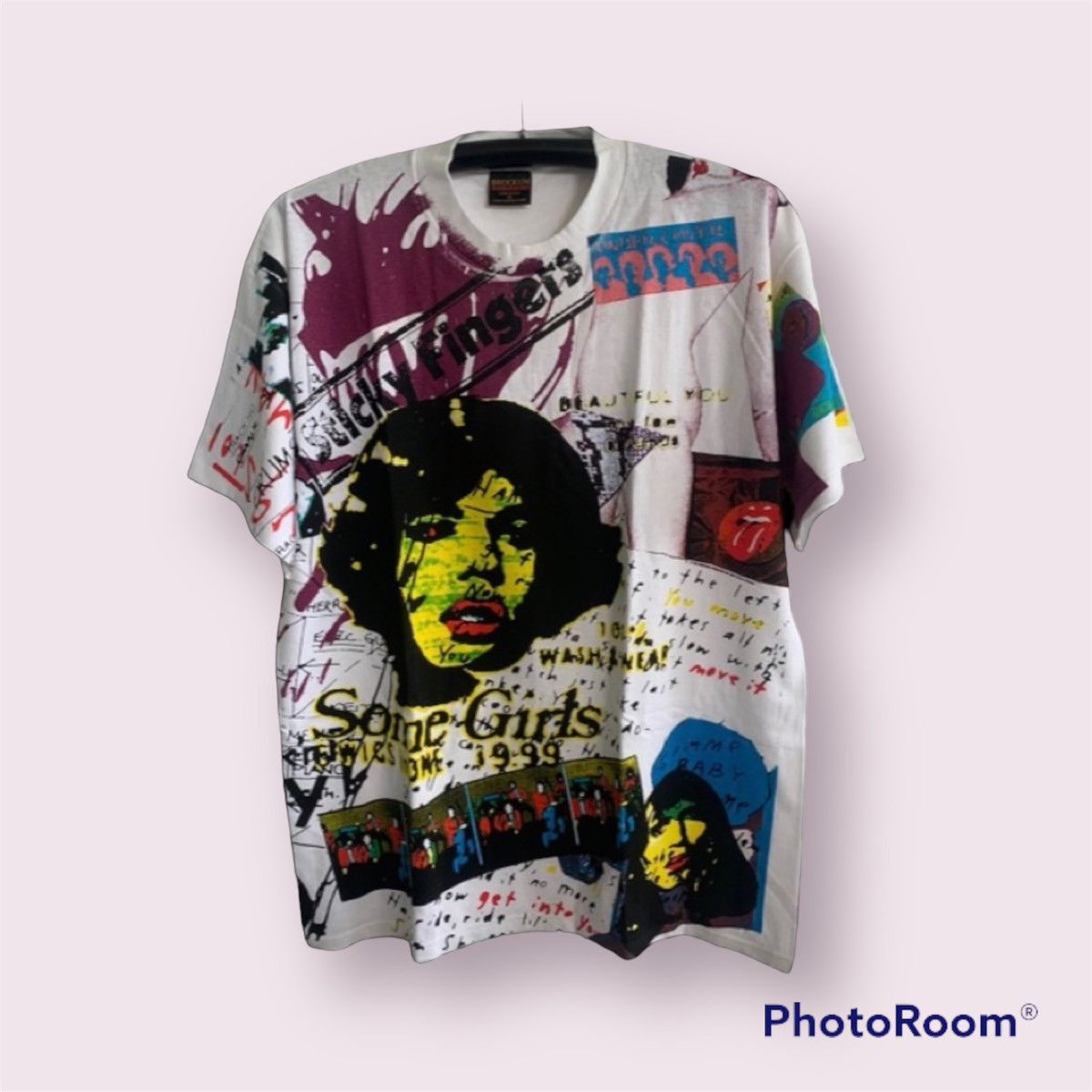 Band Tees Vintage 90s Rolling Stones Sticky Fingers Tour T Shirt Size US XL / EU 56 / 4 - 1 Thumbnail