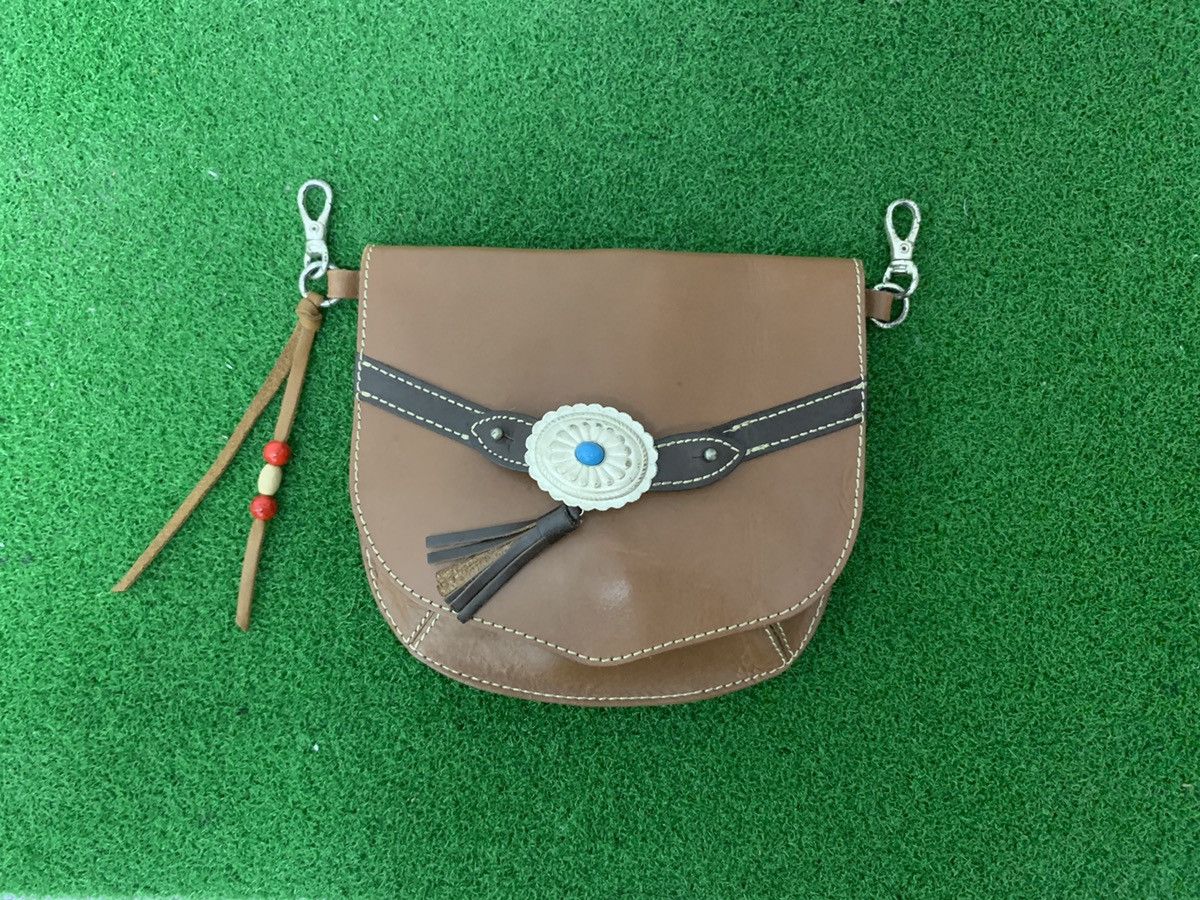 Handmade × Japanese Brand × Leather Medicine Waist Leather Bag Handmade Like Red moon Goro’s Size ONE SIZE - 1 Thumbnail