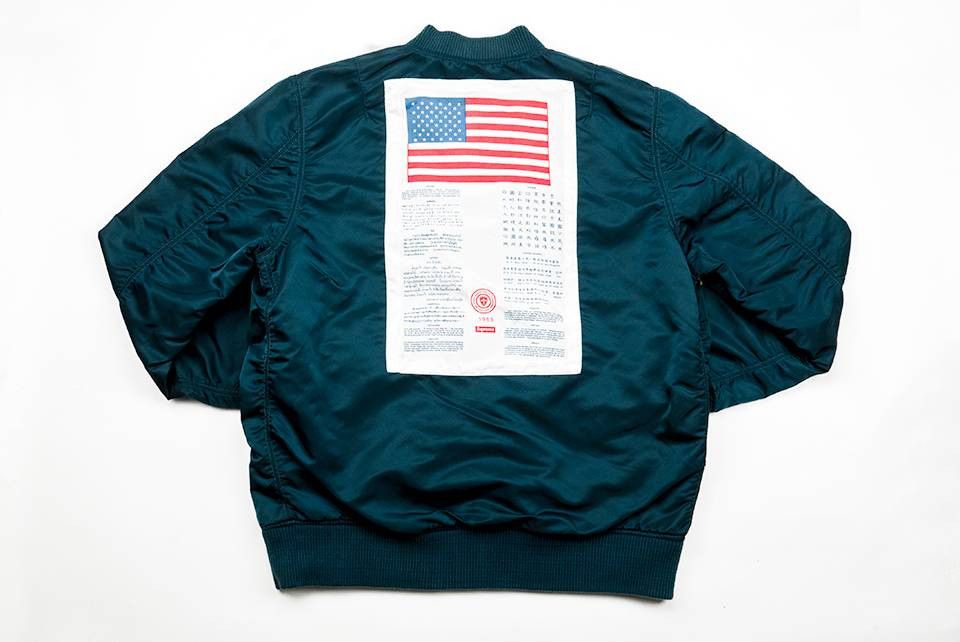 Supreme SUPREME SS14 BLOOD CHIT MA-1 REVERSIBLE BOMBER JACKET | Grailed