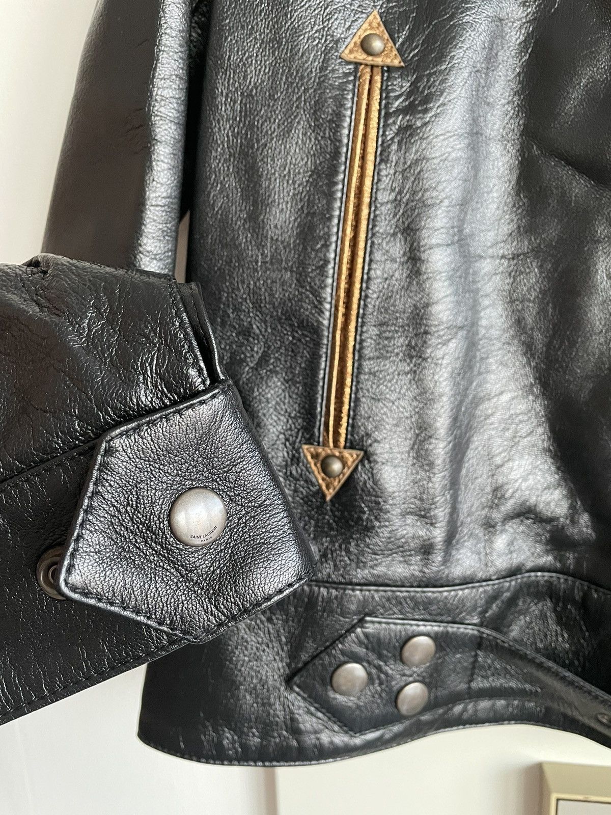 Saint Laurent Paris $5k Value Brand New Super Runway Lambskin Leather Jacket Size US L / EU 52-54 / 3 - 23 Thumbnail